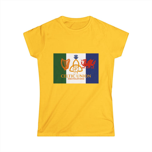 Women's CELTIC UNION FLAG Softstyle Tee