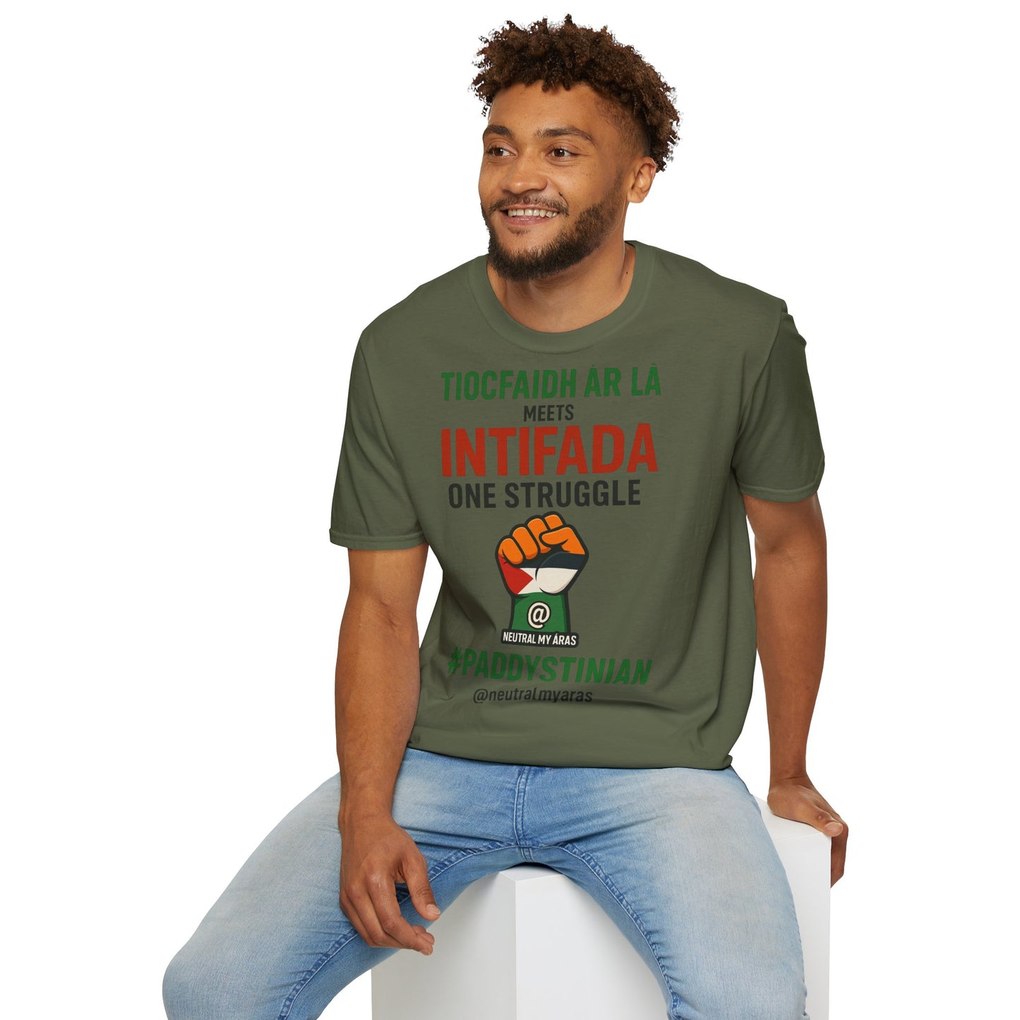 👕 “Tiocfaidh ár lá” Meets “Intifada” – One Struggle - Paddystinian T-Shirt