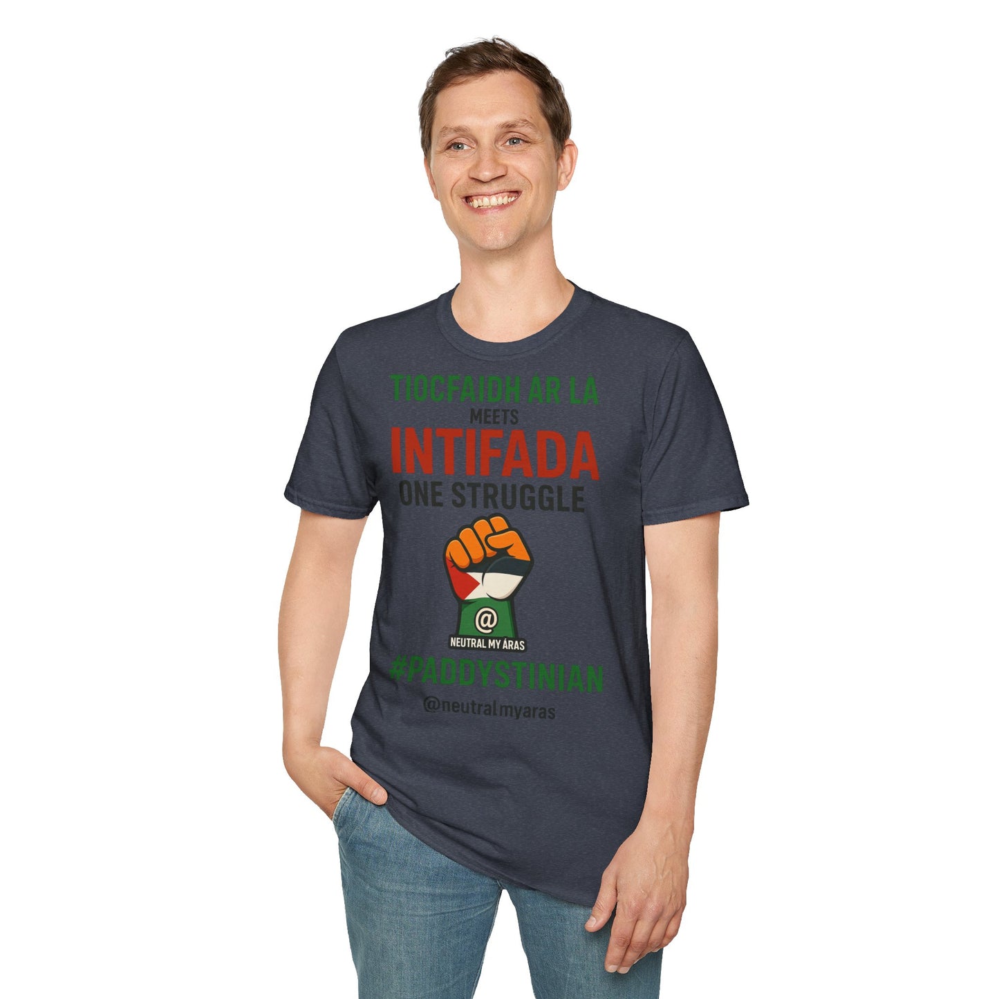 👕 “Tiocfaidh ár lá” Meets “Intifada” – One Struggle - Paddystinian T-Shirt
