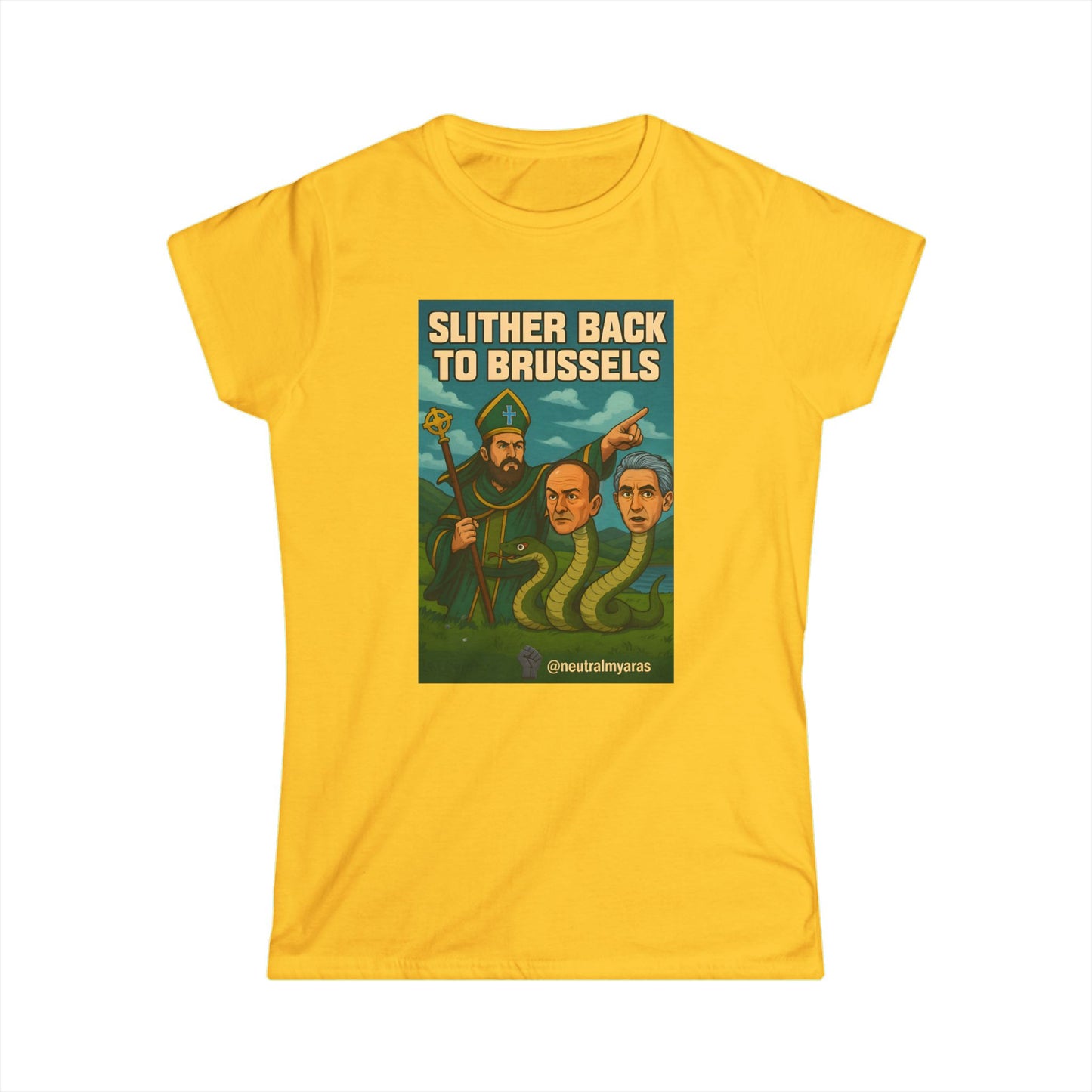 Slither Back to Brussels – St. Patrick vs. The Snakes Woman's Softstyle Tee