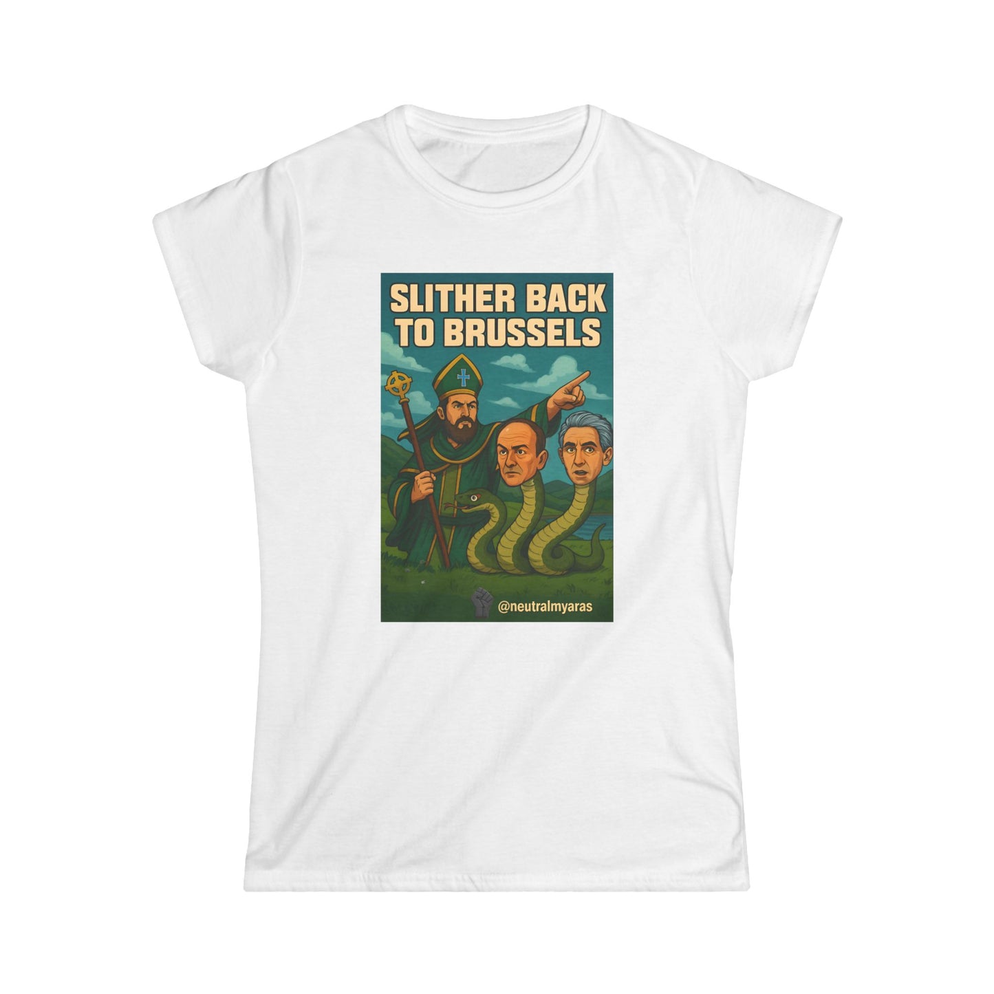 Slither Back to Brussels – St. Patrick vs. The Snakes Woman's Softstyle Tee