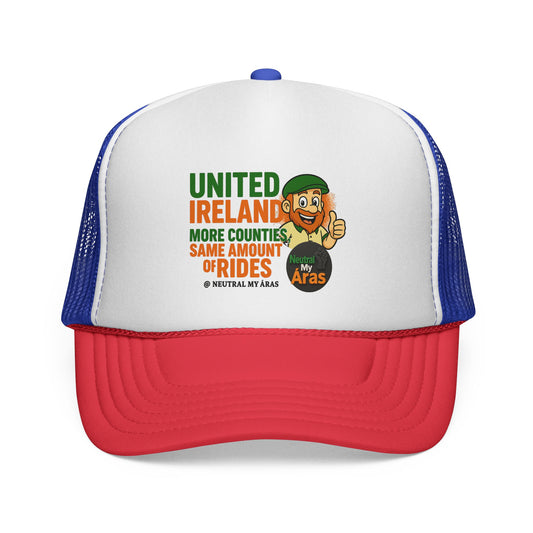 Copy of 🧢 United Ireland Trucker Hat – "More Counties, Same Amount of Rides" Fun Irish Hat, St. Patrick's Day Gift, Casual Outdoor Wear, Festival Accessory, Unique Gift Idea