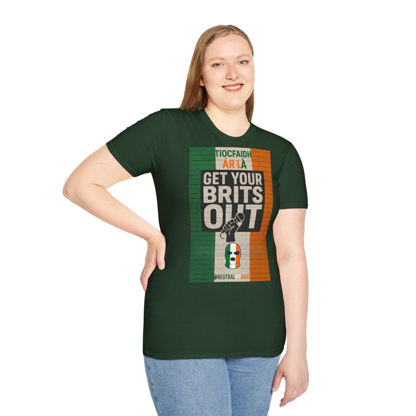 🔥 "GET YOUR BRITS OUT" Tiocfaidh Ár Lá T-shirt ☘️