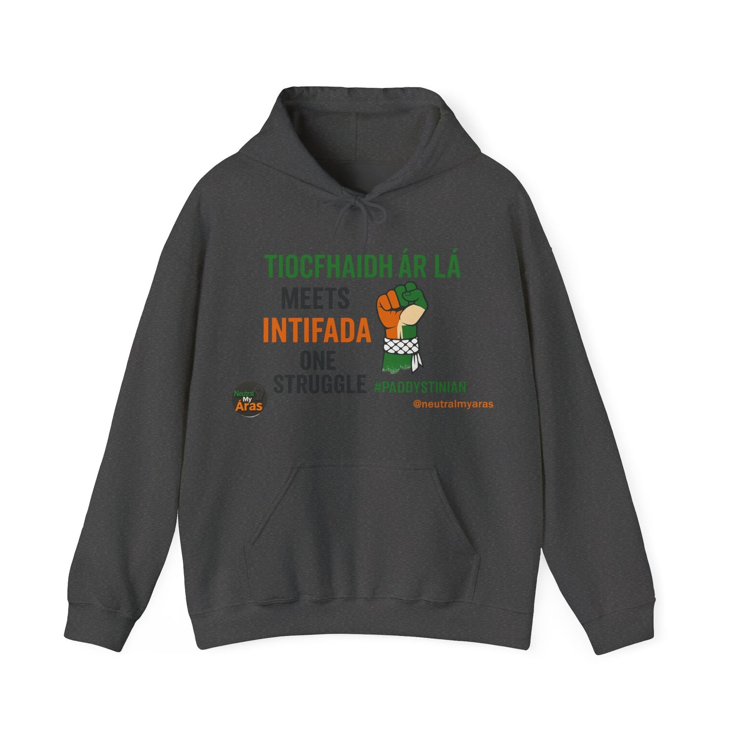 👕 “Tiocfaidh ár lá” Meets “Intifada” – One Struggle - Paddystinian Hoodie