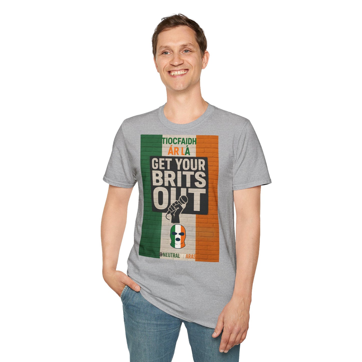 🔥 "GET YOUR BRITS OUT" Tiocfaidh Ár Lá T-shirt ☘️