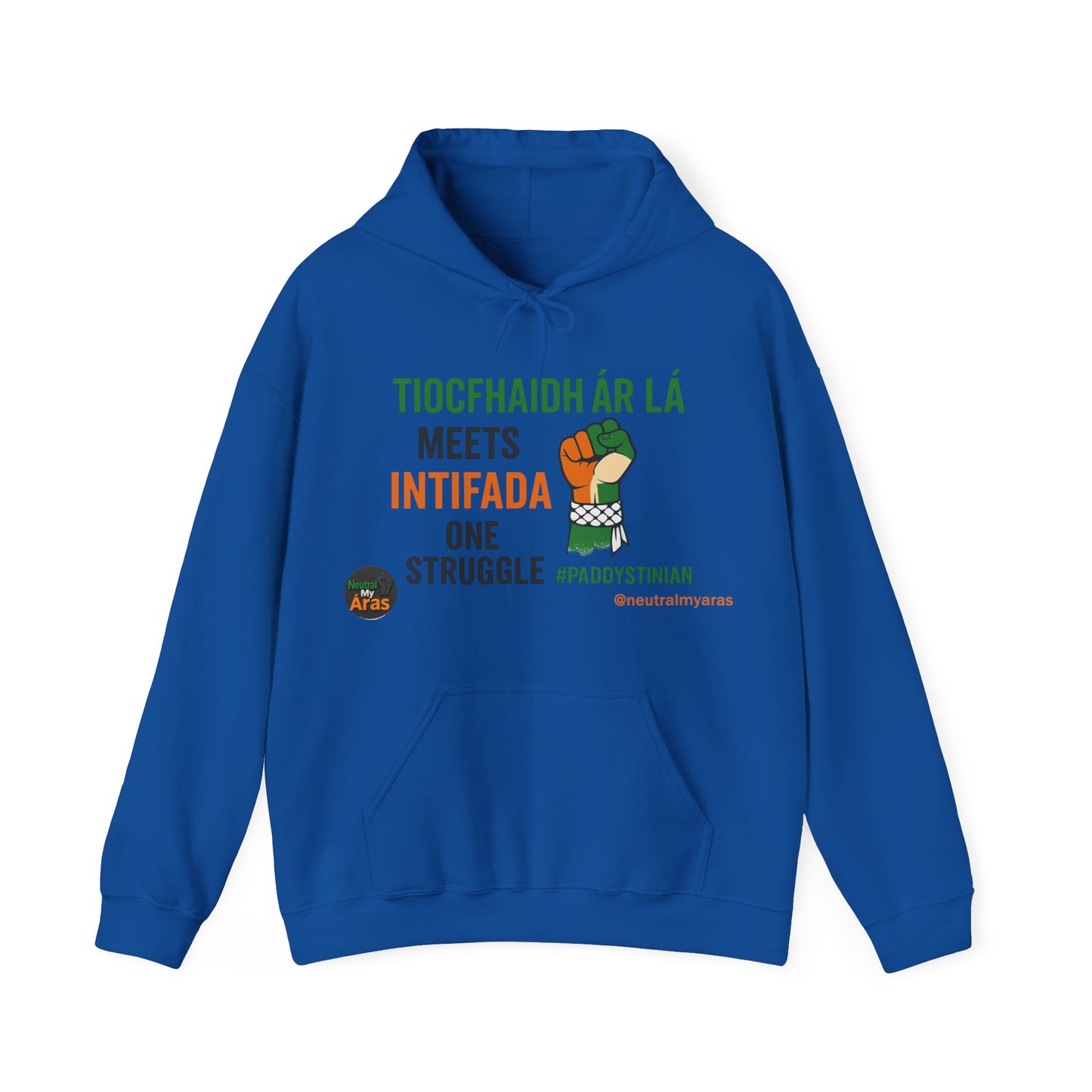 👕 “Tiocfaidh ár lá” Meets “Intifada” – One Struggle - Paddystinian Hoodie