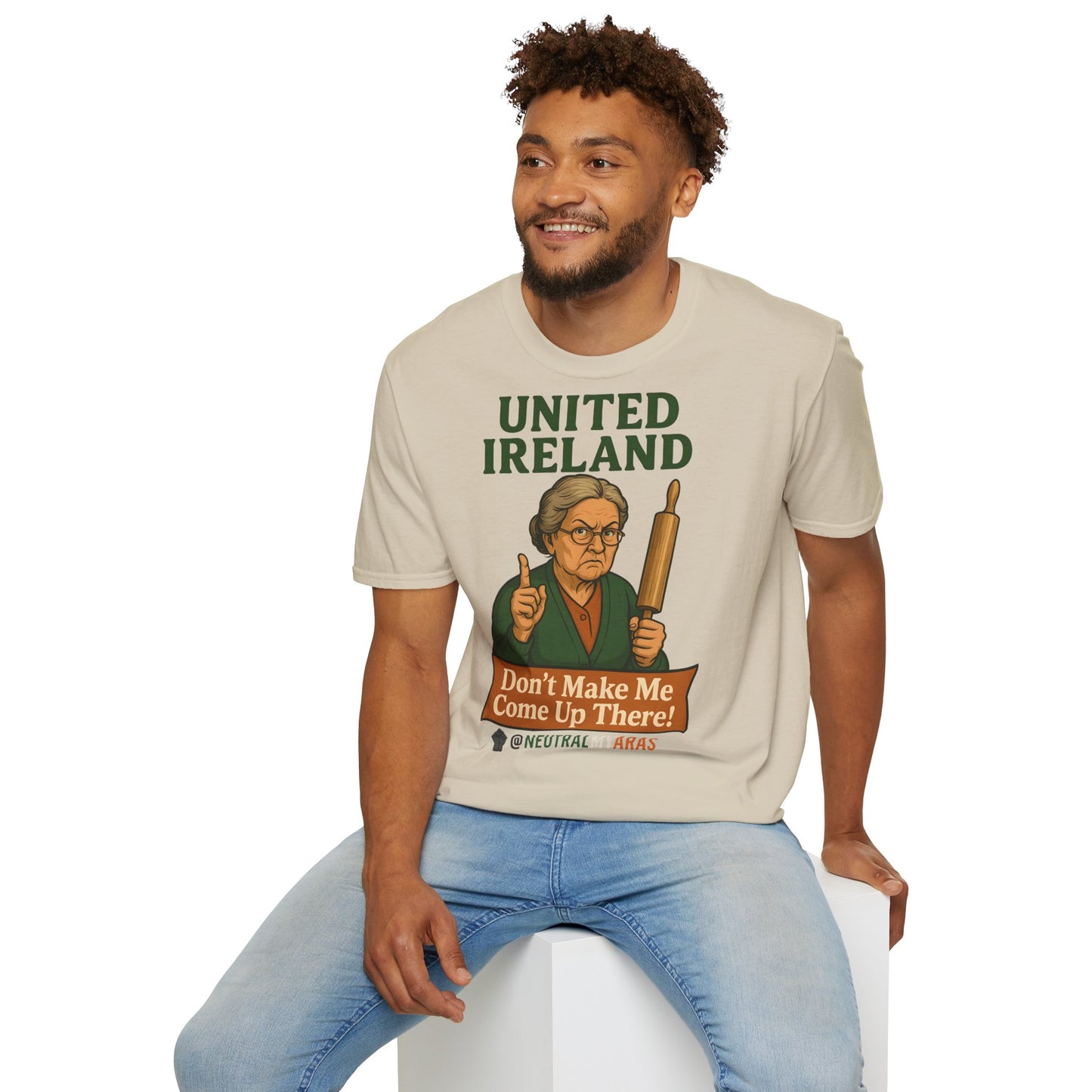 🔥 ANGRY GRANNY "United Ireland – Don’t Make Me Come Up There" T-Shirt ☘️