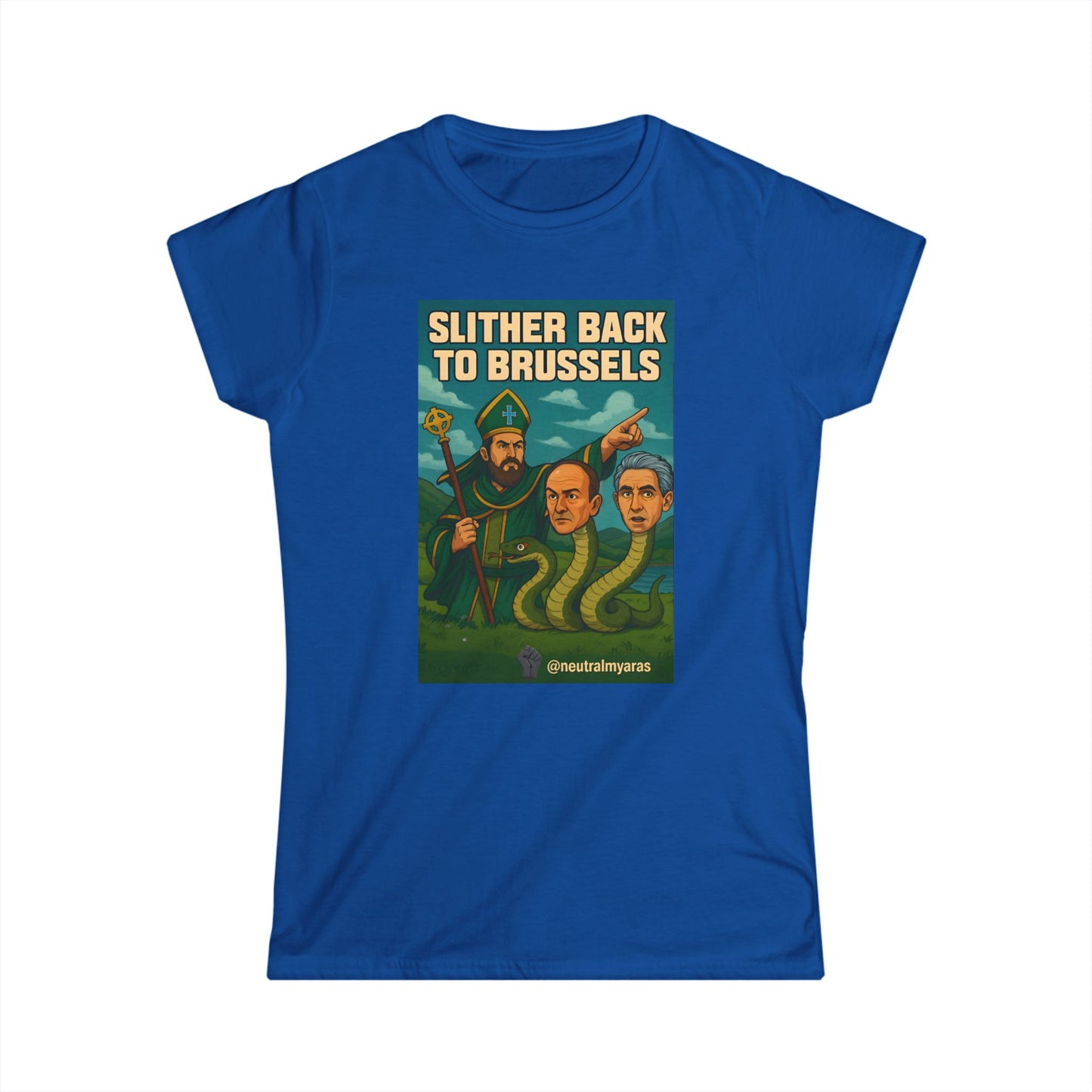 Slither Back to Brussels – St. Patrick vs. The Snakes Woman's Softstyle Tee