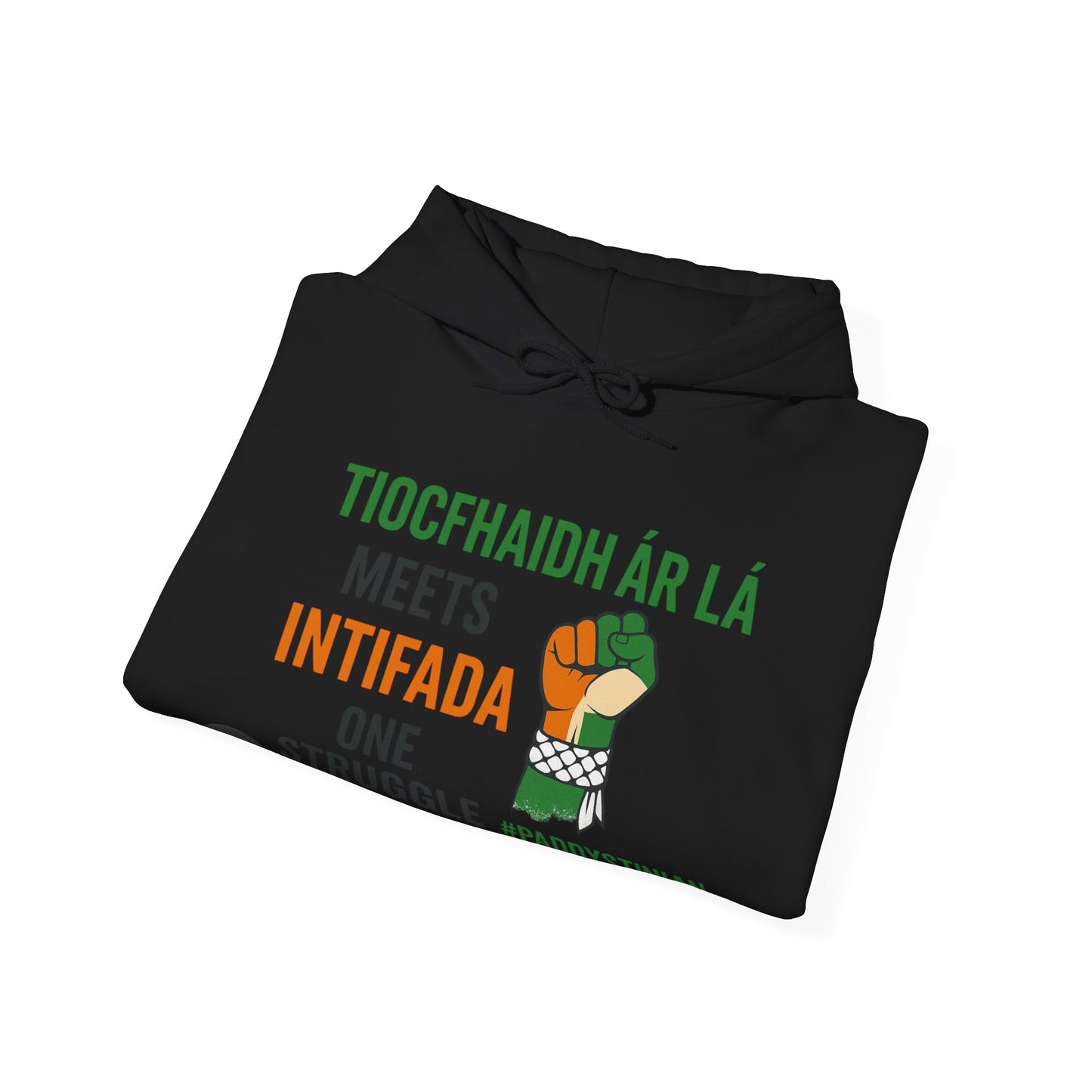 👕 “Tiocfaidh ár lá” Meets “Intifada” – One Struggle - Paddystinian Hoodie