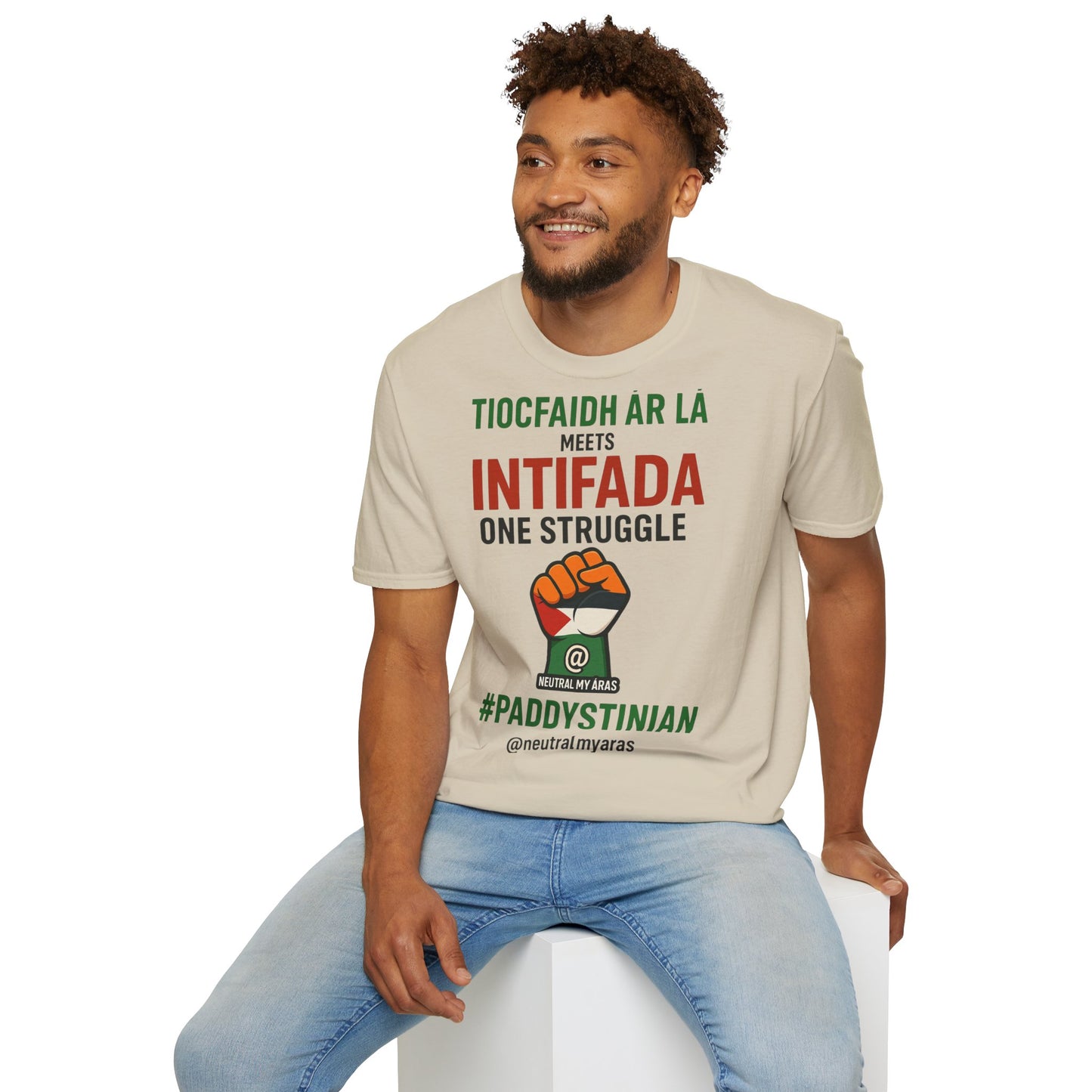 👕 “Tiocfaidh ár lá” Meets “Intifada” – One Struggle - Paddystinian T-Shirt