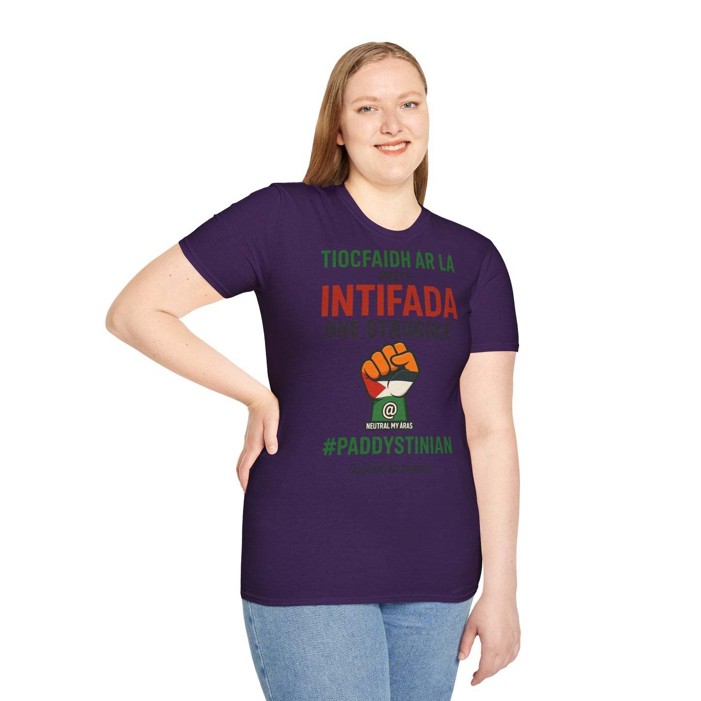 👕 “Tiocfaidh ár lá” Meets “Intifada” – One Struggle - Paddystinian T-Shirt