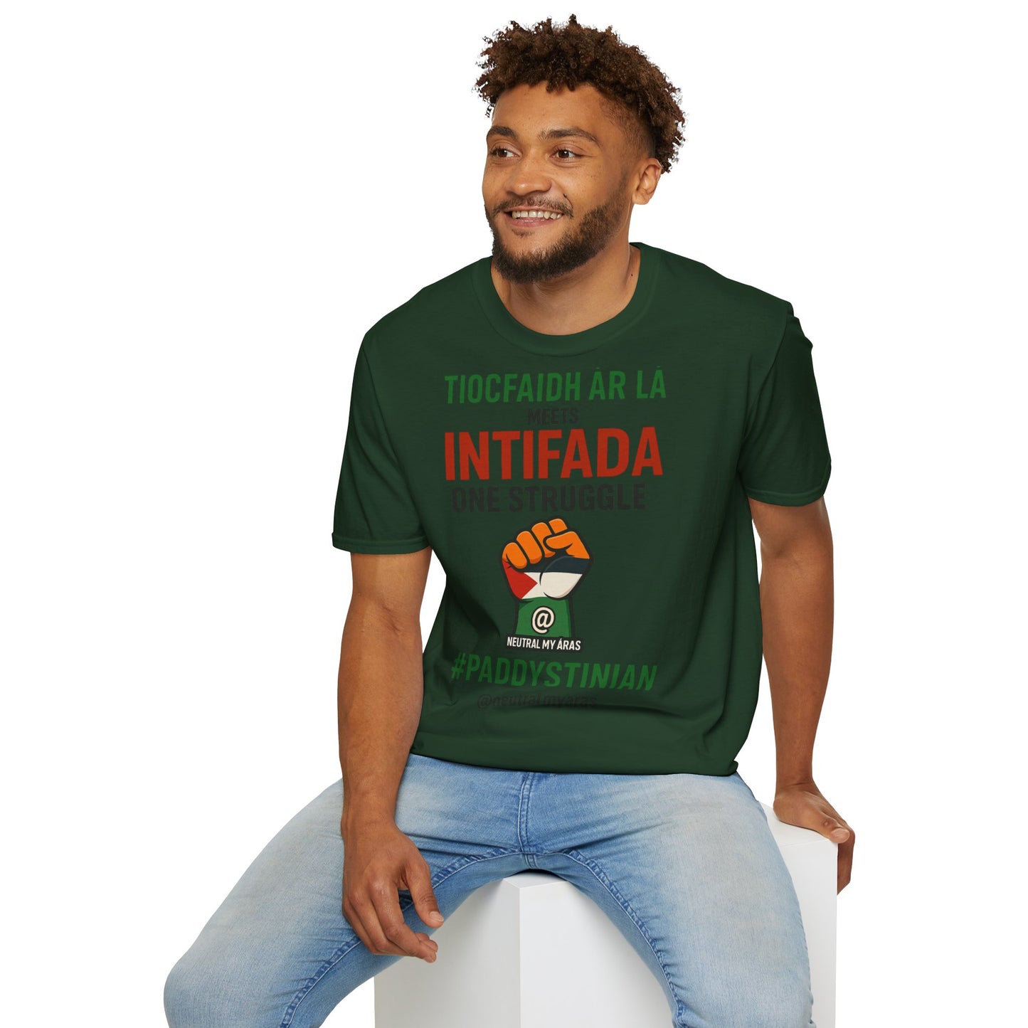👕 “Tiocfaidh ár lá” Meets “Intifada” – One Struggle - Paddystinian T-Shirt
