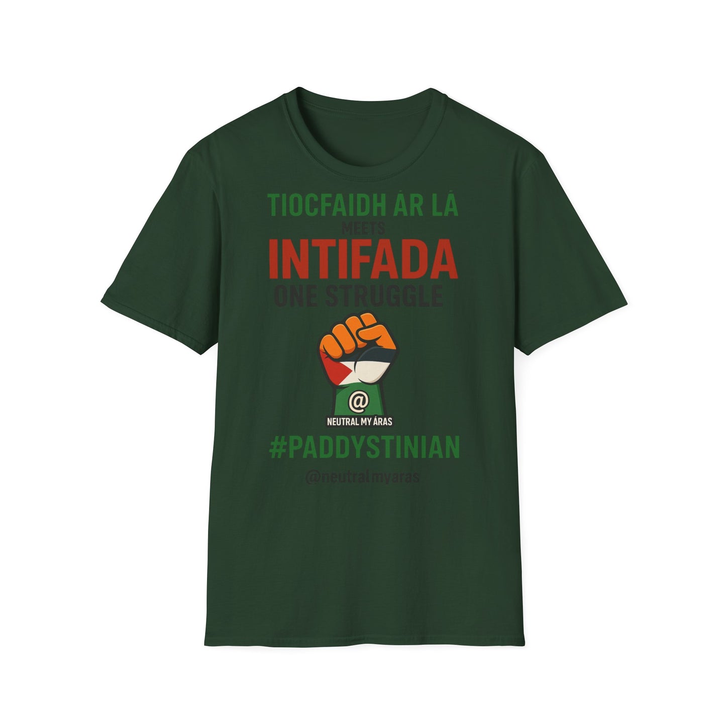 👕 “Tiocfaidh ár lá” Meets “Intifada” – One Struggle - Paddystinian T-Shirt