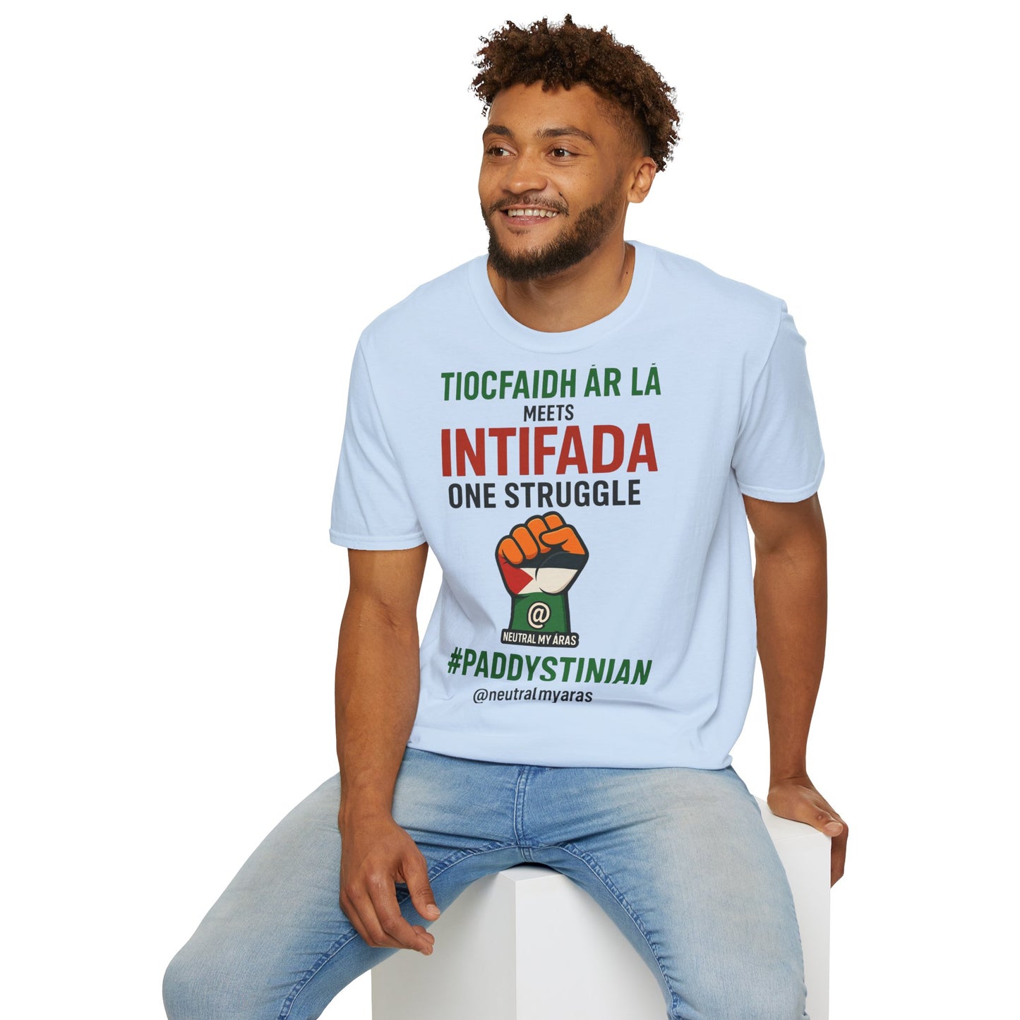 👕 “Tiocfaidh ár lá” Meets “Intifada” – One Struggle - Paddystinian T-Shirt