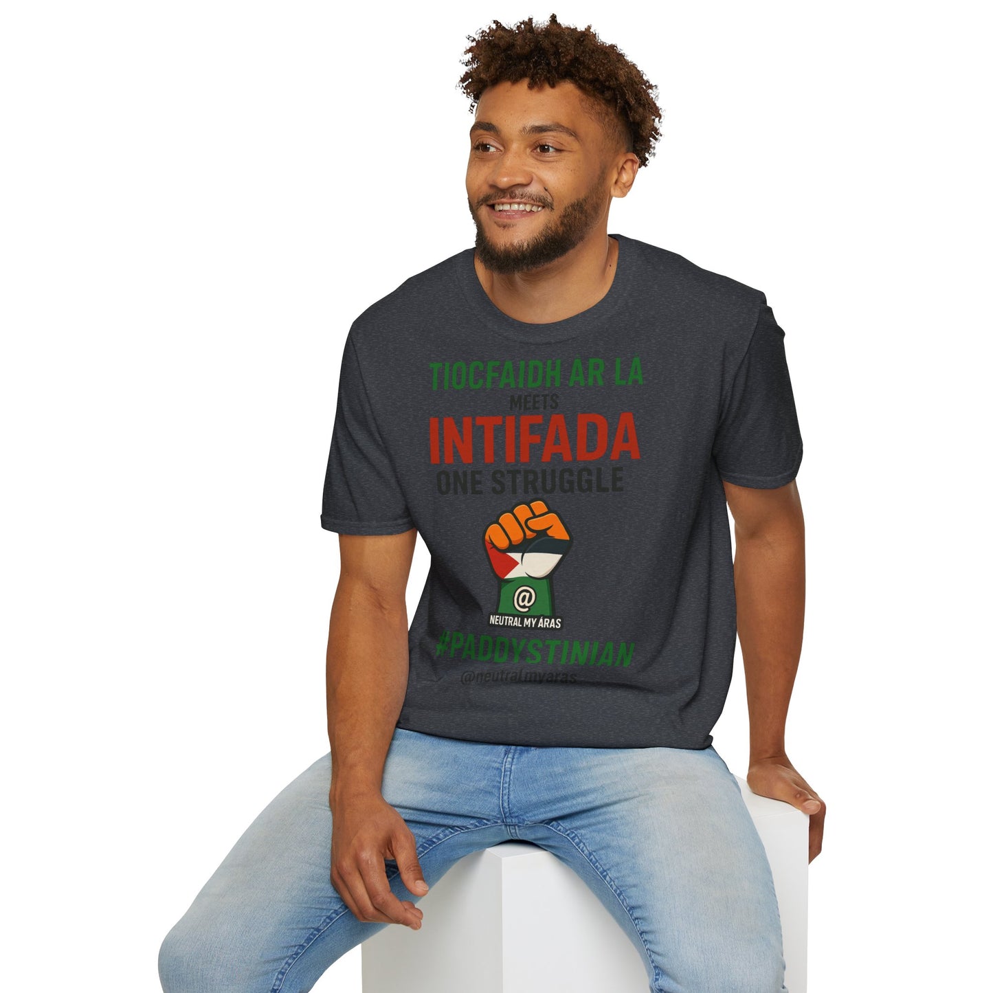 👕 “Tiocfaidh ár lá” Meets “Intifada” – One Struggle - Paddystinian T-Shirt