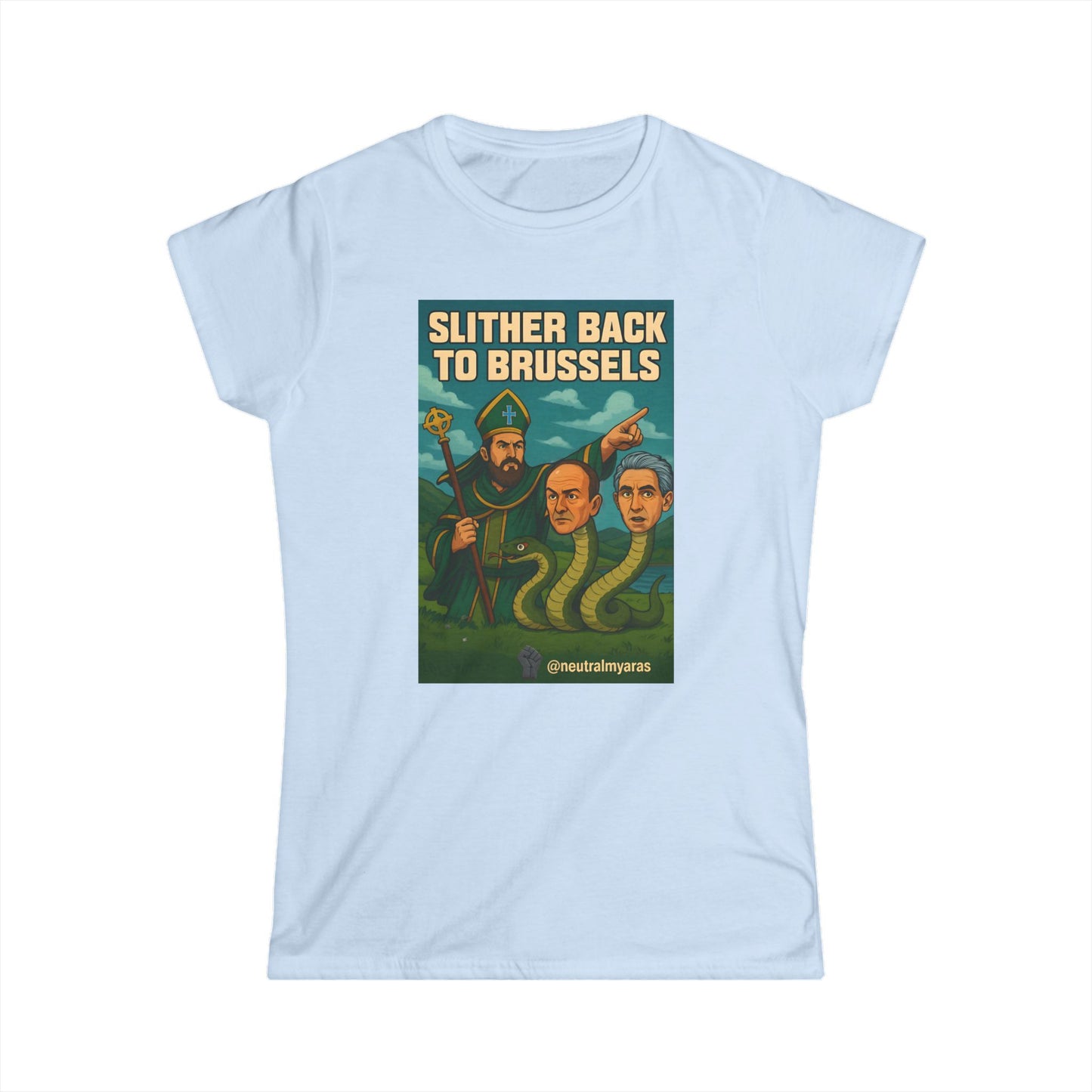 Slither Back to Brussels – St. Patrick vs. The Snakes Woman's Softstyle Tee