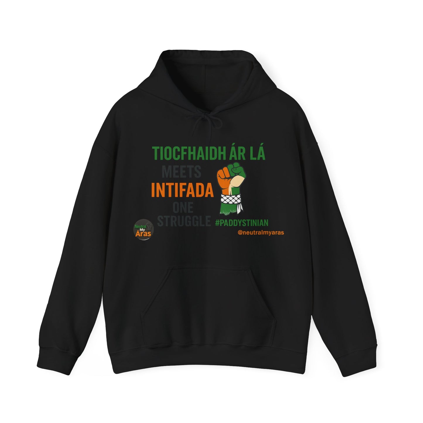 👕 “Tiocfaidh ár lá” Meets “Intifada” – One Struggle - Paddystinian Hoodie