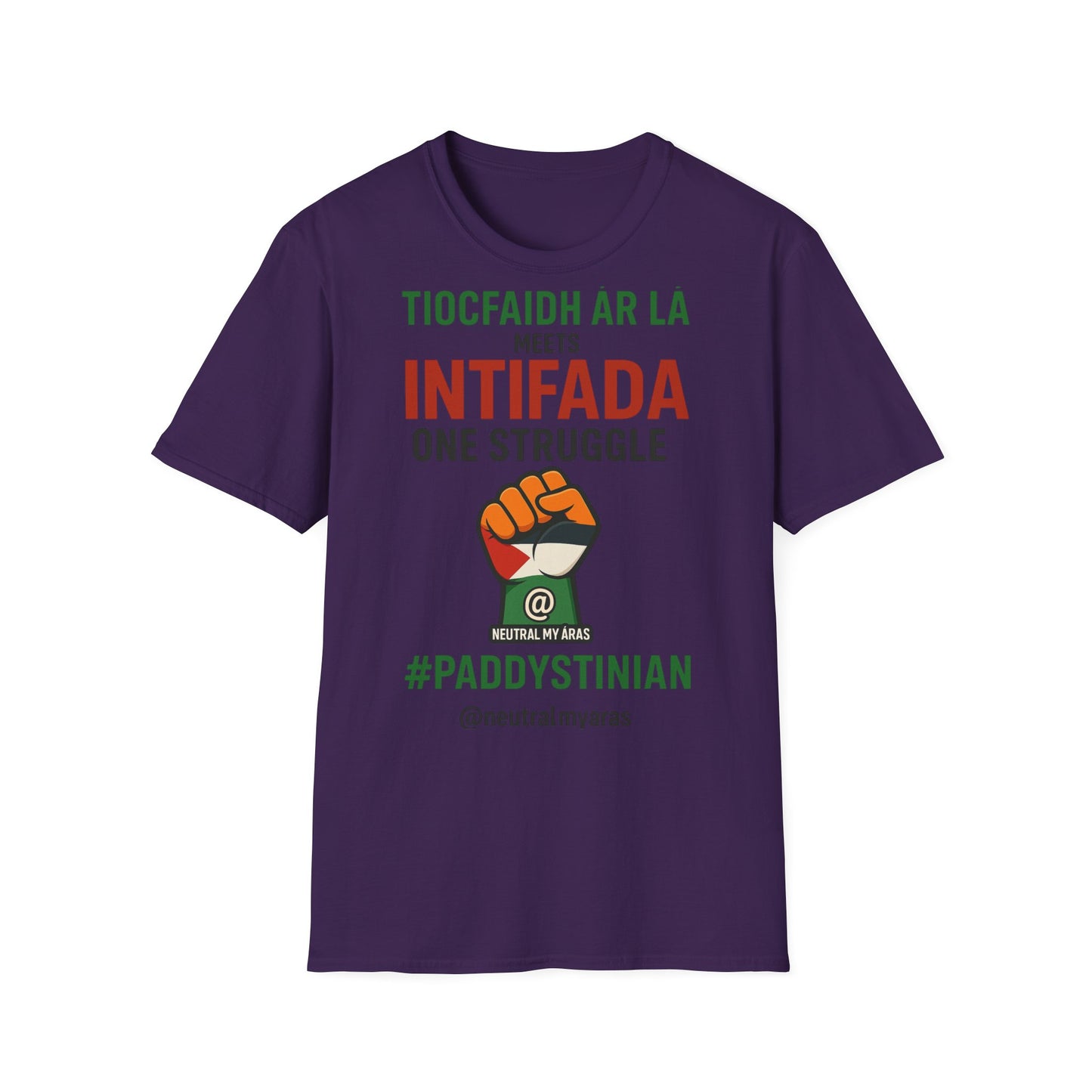 👕 “Tiocfaidh ár lá” Meets “Intifada” – One Struggle - Paddystinian T-Shirt