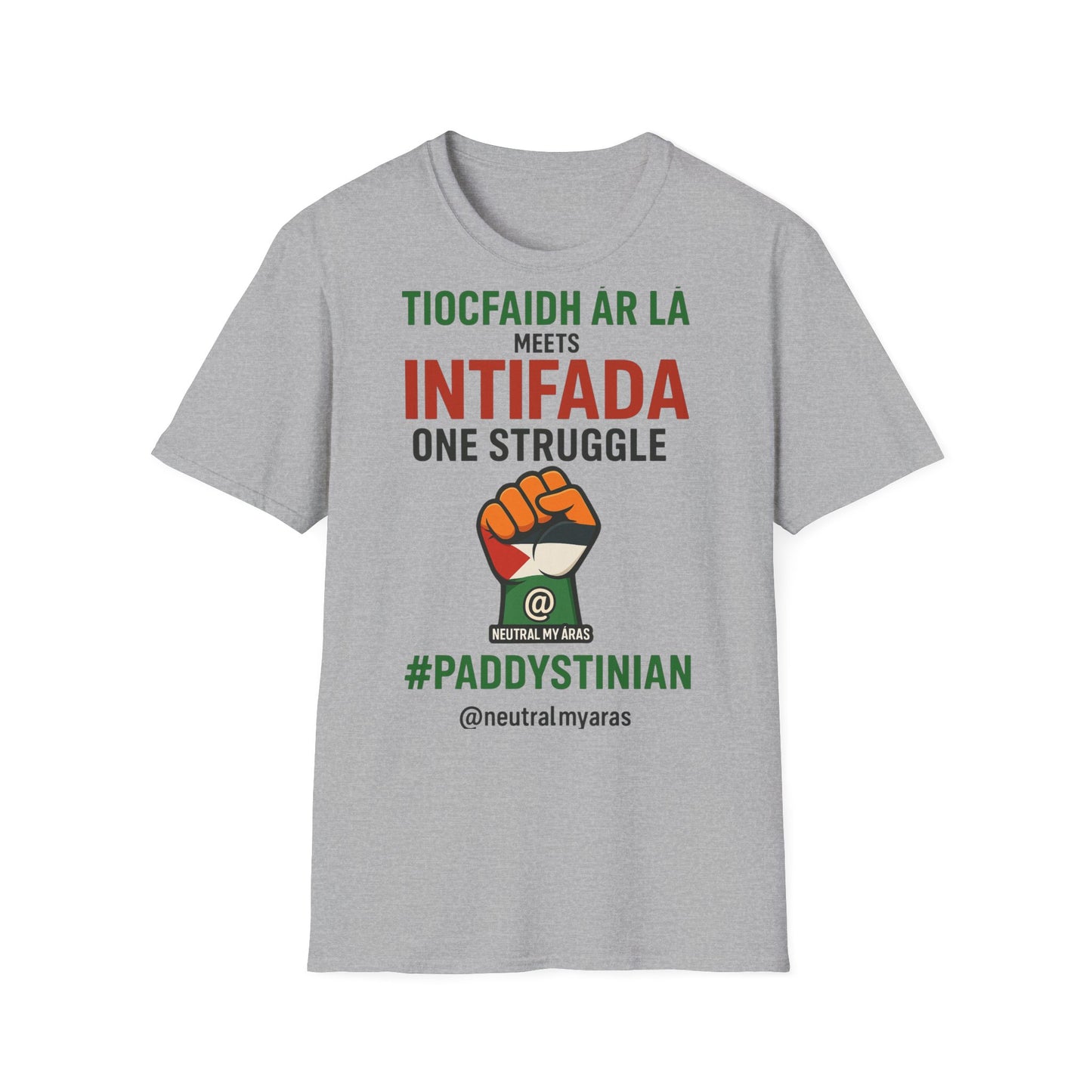 👕 “Tiocfaidh ár lá” Meets “Intifada” – One Struggle - Paddystinian T-Shirt