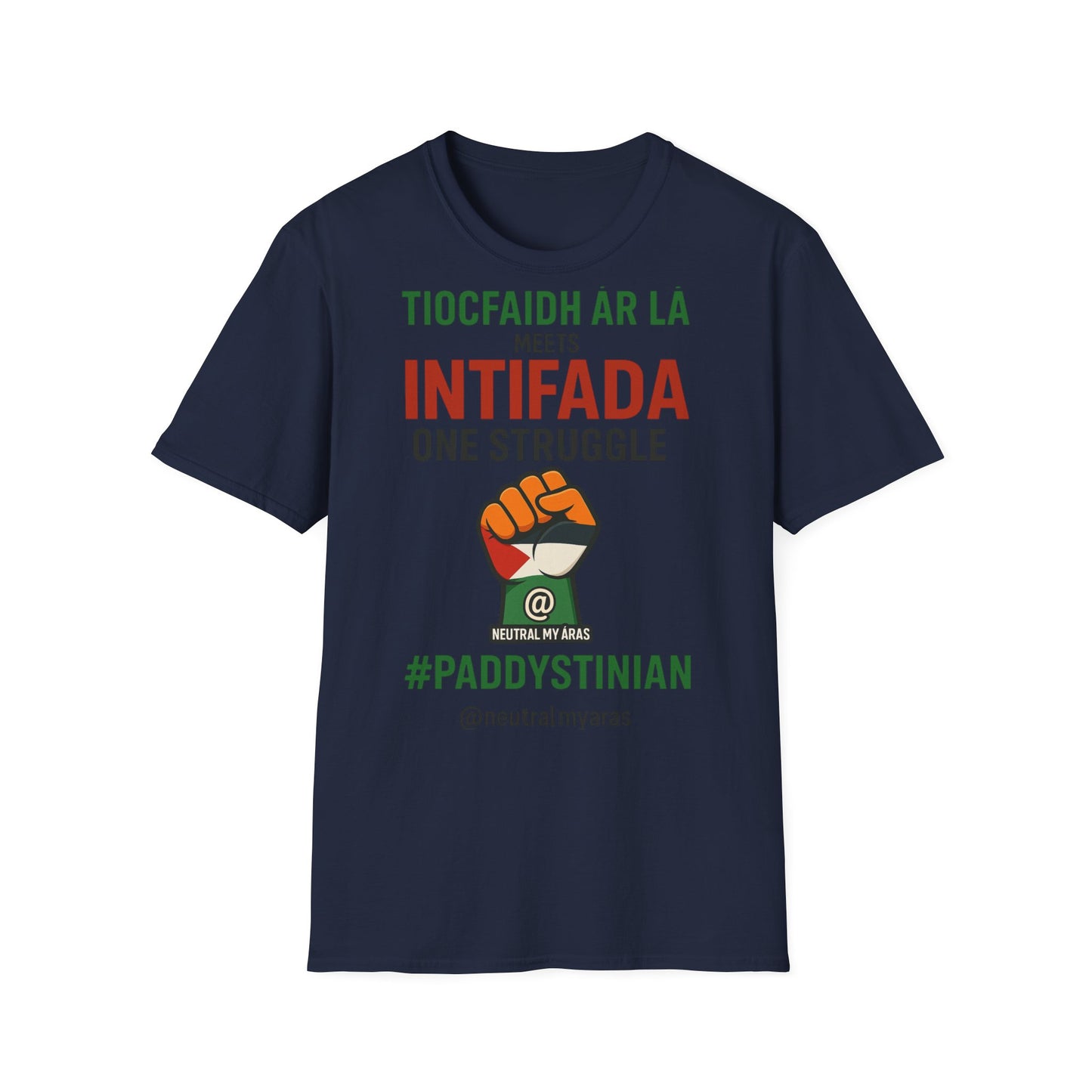 👕 “Tiocfaidh ár lá” Meets “Intifada” – One Struggle - Paddystinian T-Shirt