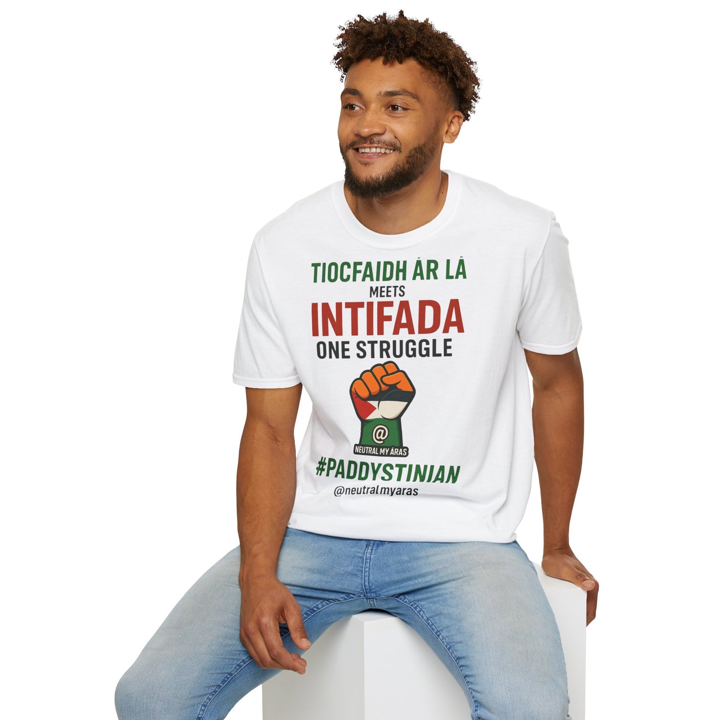 👕 “Tiocfaidh ár lá” Meets “Intifada” – One Struggle - Paddystinian T-Shirt