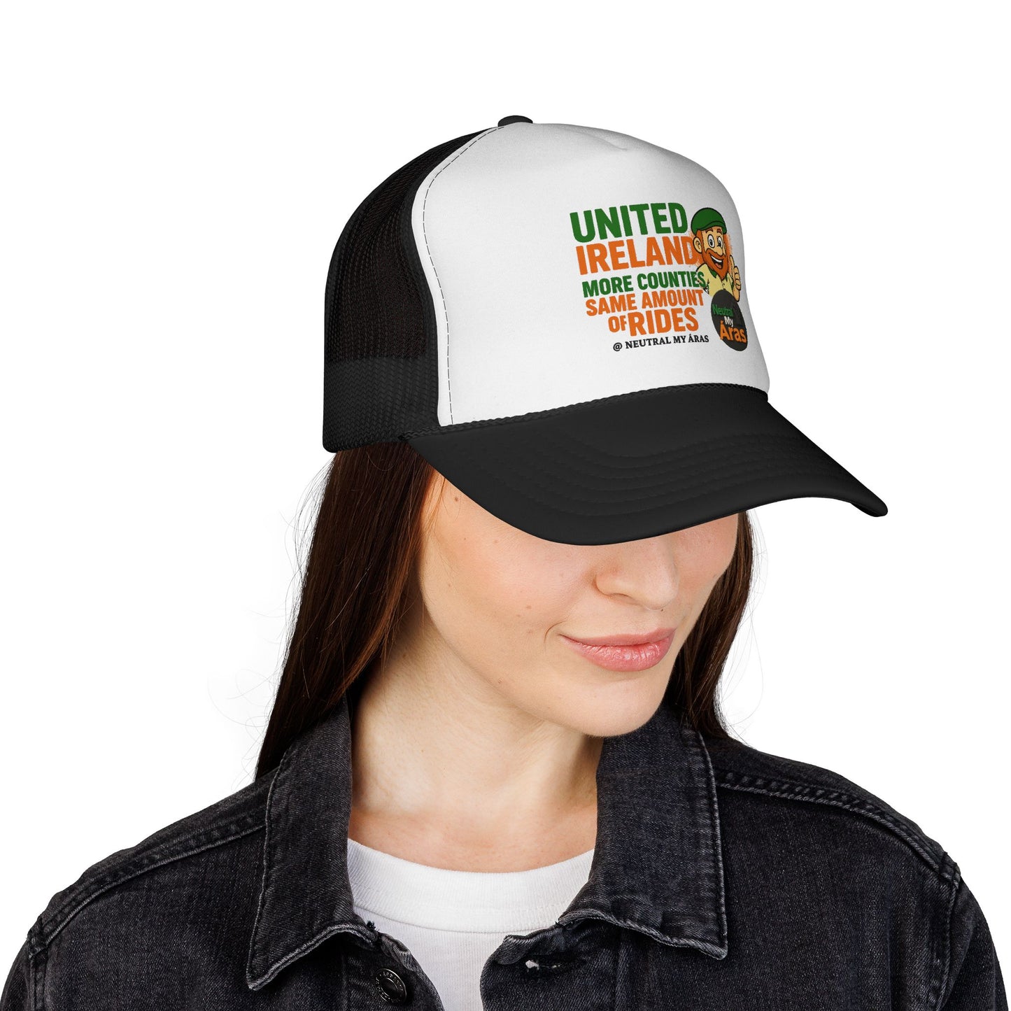 Copy of 🧢 United Ireland Trucker Hat – "More Counties, Same Amount of Rides" Fun Irish Hat, St. Patrick's Day Gift, Casual Outdoor Wear, Festival Accessory, Unique Gift Idea