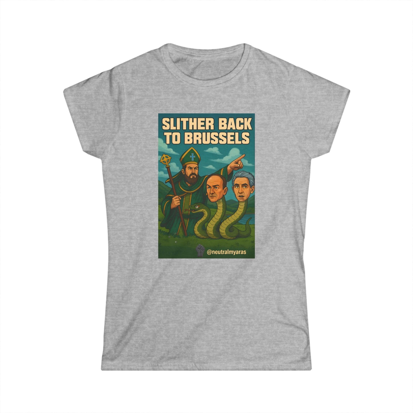 Slither Back to Brussels – St. Patrick vs. The Snakes Woman's Softstyle Tee