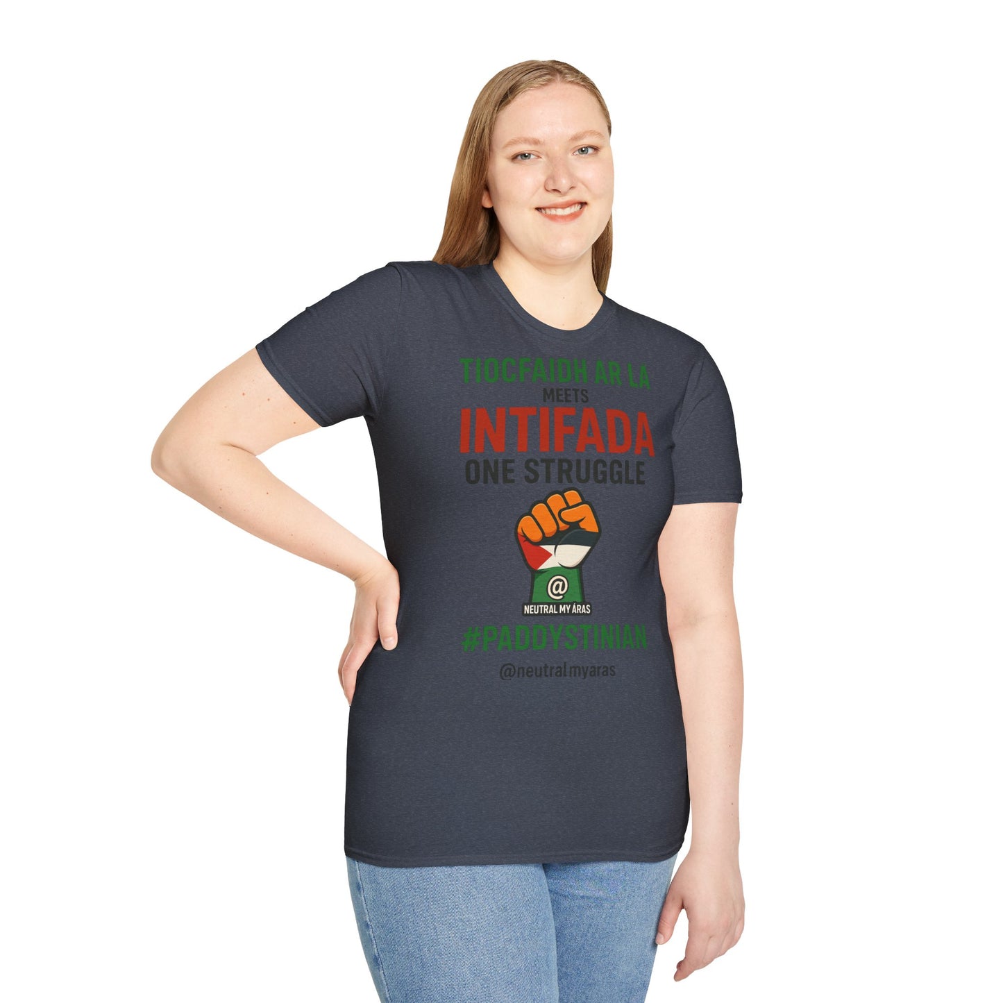 👕 “Tiocfaidh ár lá” Meets “Intifada” – One Struggle - Paddystinian T-Shirt