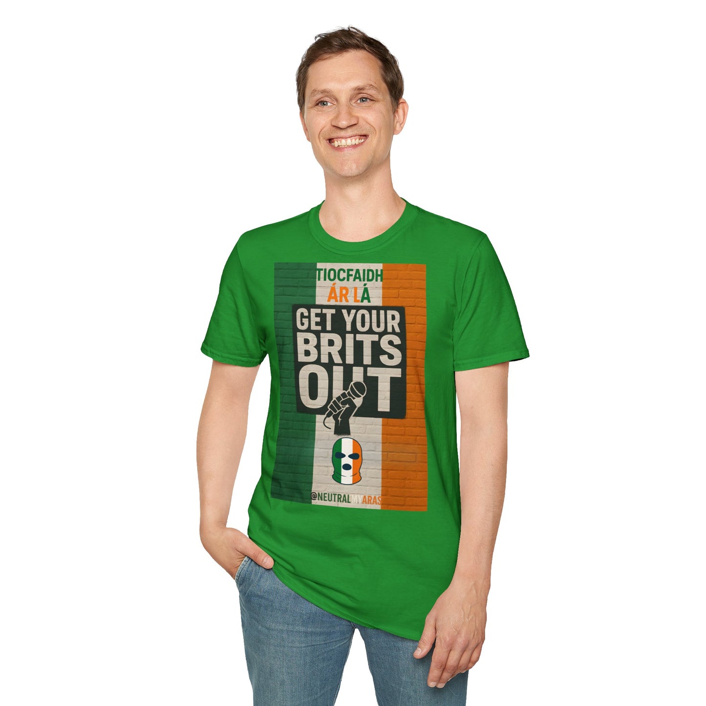 🔥 "GET YOUR BRITS OUT" Tiocfaidh Ár Lá T-shirt ☘️