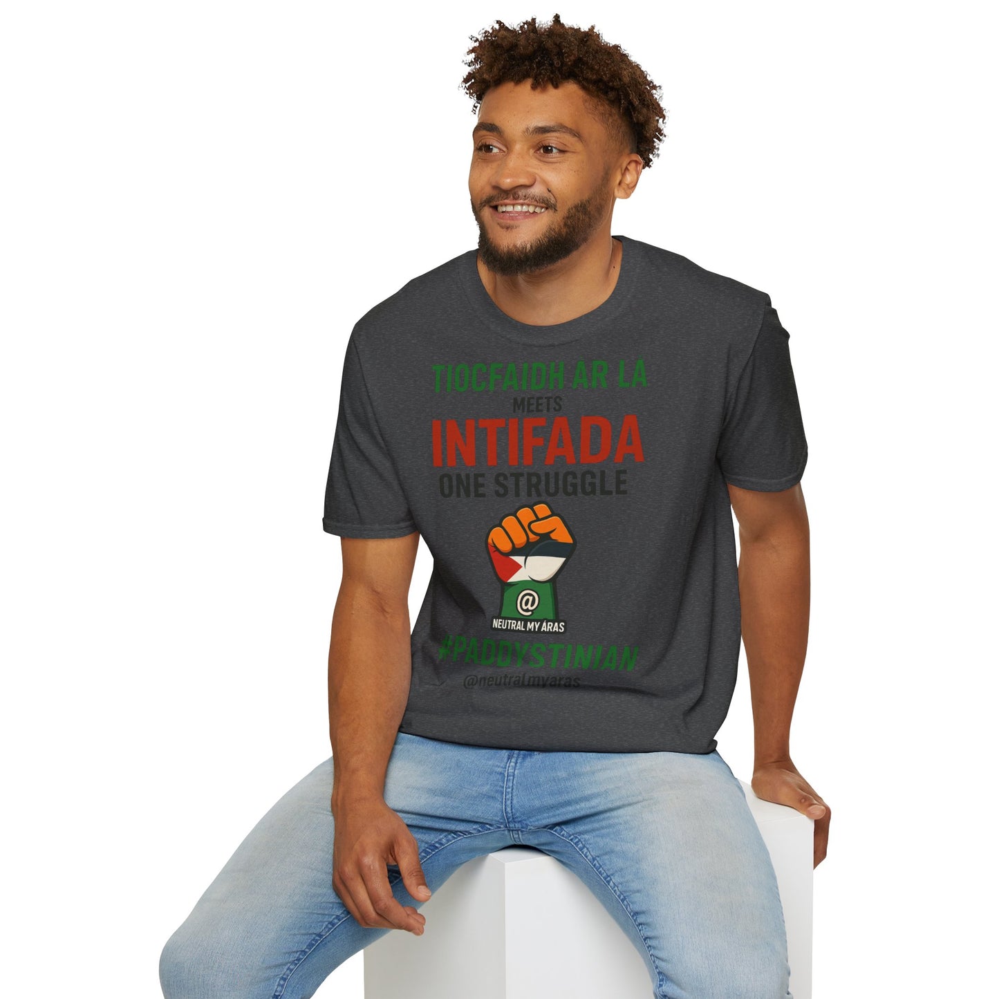 👕 “Tiocfaidh ár lá” Meets “Intifada” – One Struggle - Paddystinian T-Shirt