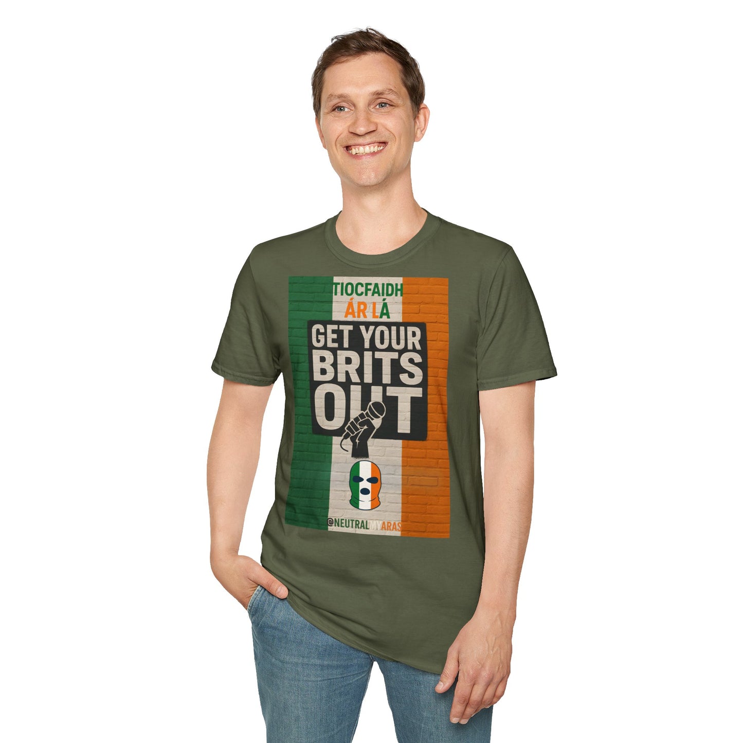 🔥 "GET YOUR BRITS OUT" Tiocfaidh Ár Lá T-shirt ☘️