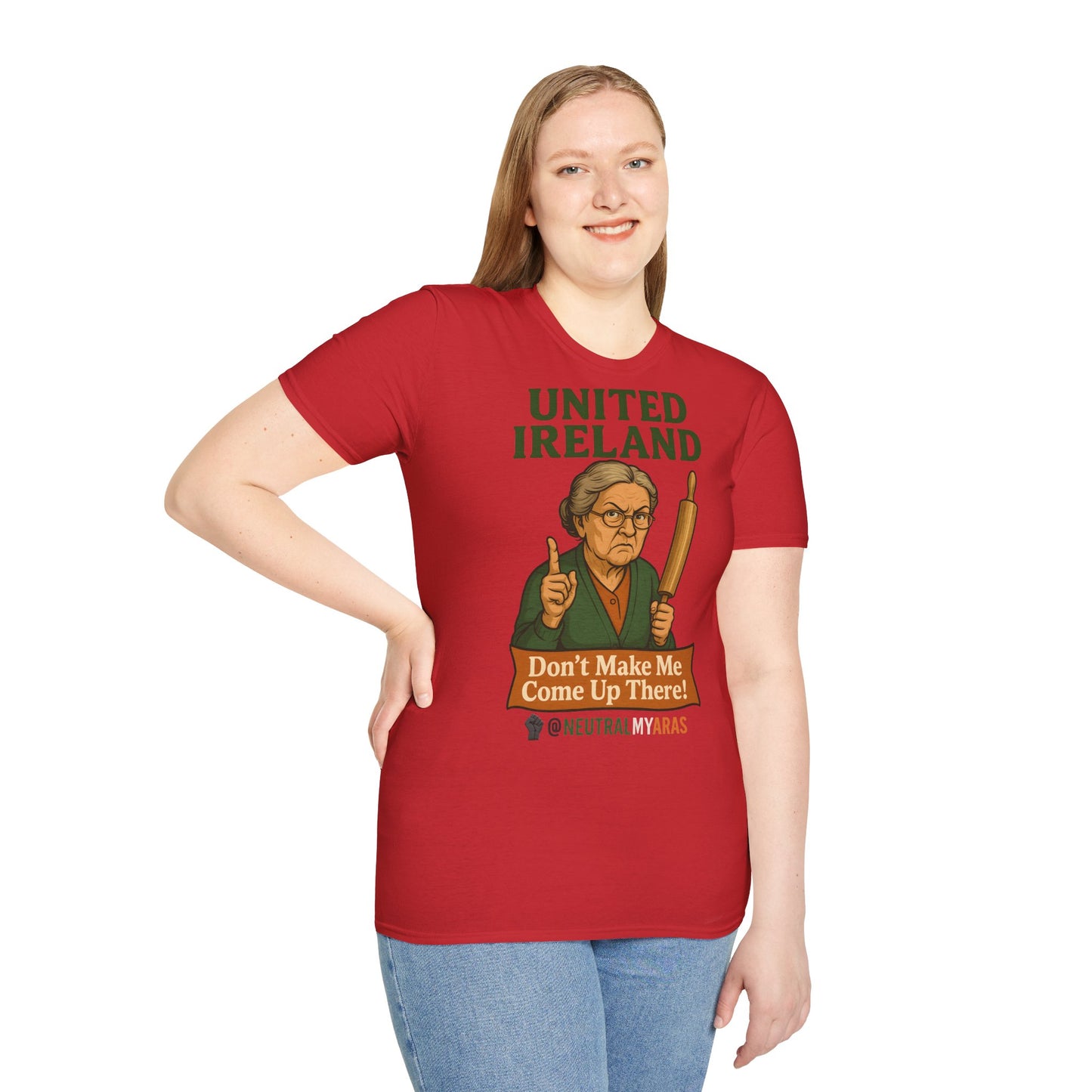 🔥 ANGRY GRANNY "United Ireland – Don’t Make Me Come Up There" T-Shirt ☘️