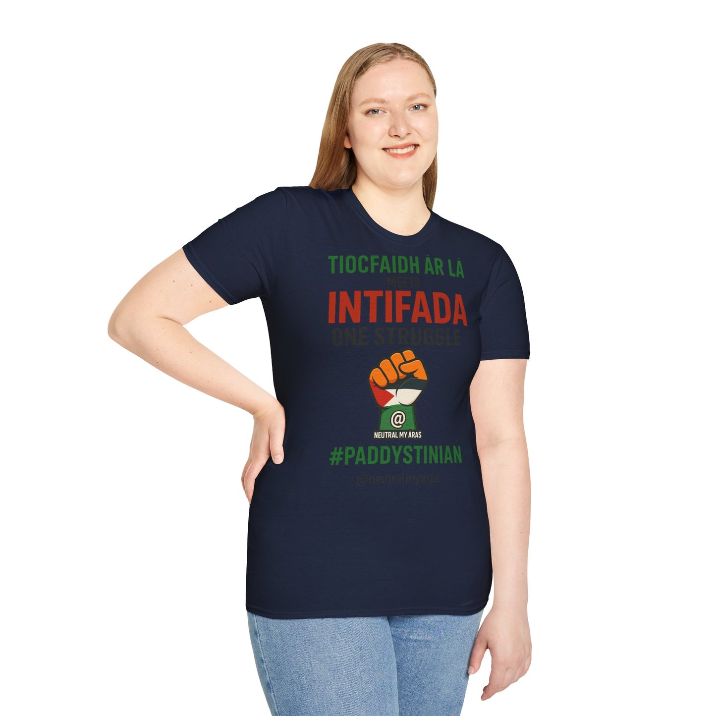👕 “Tiocfaidh ár lá” Meets “Intifada” – One Struggle - Paddystinian T-Shirt