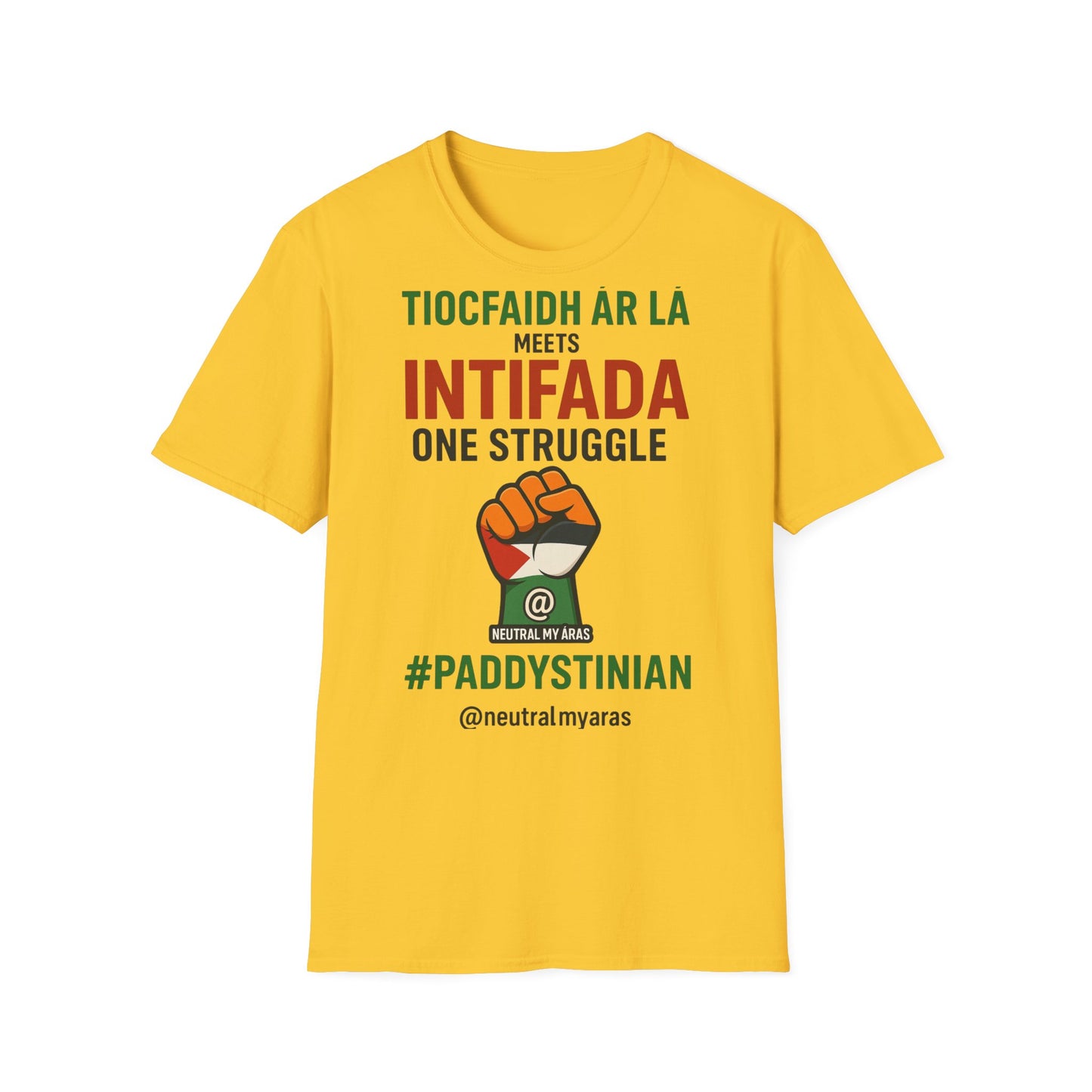 👕 “Tiocfaidh ár lá” Meets “Intifada” – One Struggle - Paddystinian T-Shirt