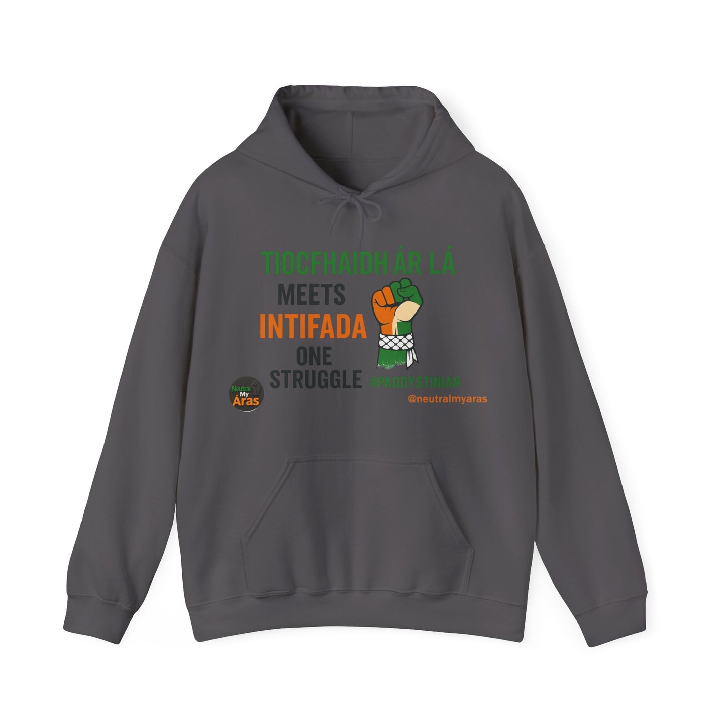 👕 “Tiocfaidh ár lá” Meets “Intifada” – One Struggle - Paddystinian Hoodie