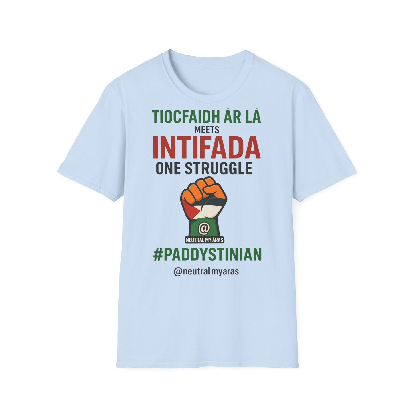 👕 “Tiocfaidh ár lá” Meets “Intifada” – One Struggle - Paddystinian T-Shirt