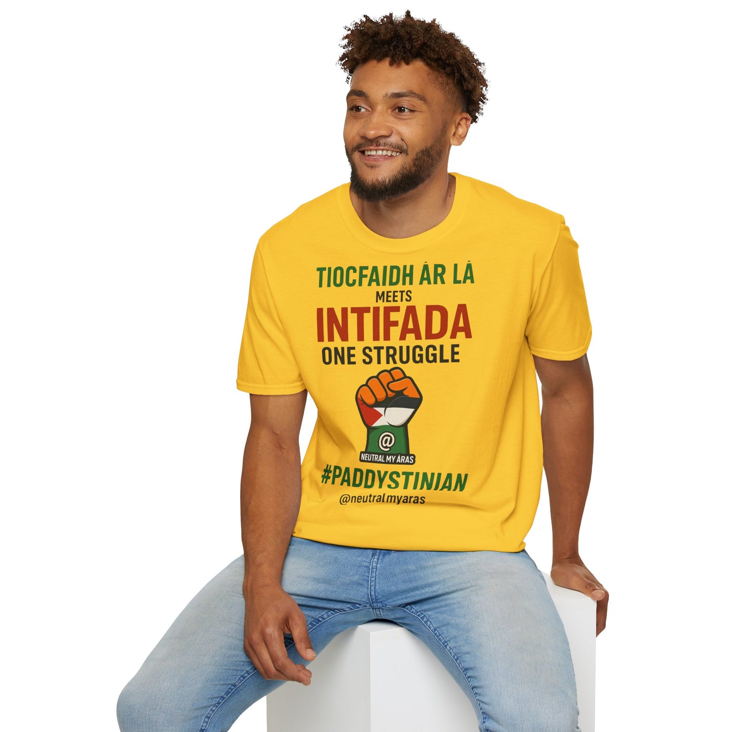 👕 “Tiocfaidh ár lá” Meets “Intifada” – One Struggle - Paddystinian T-Shirt