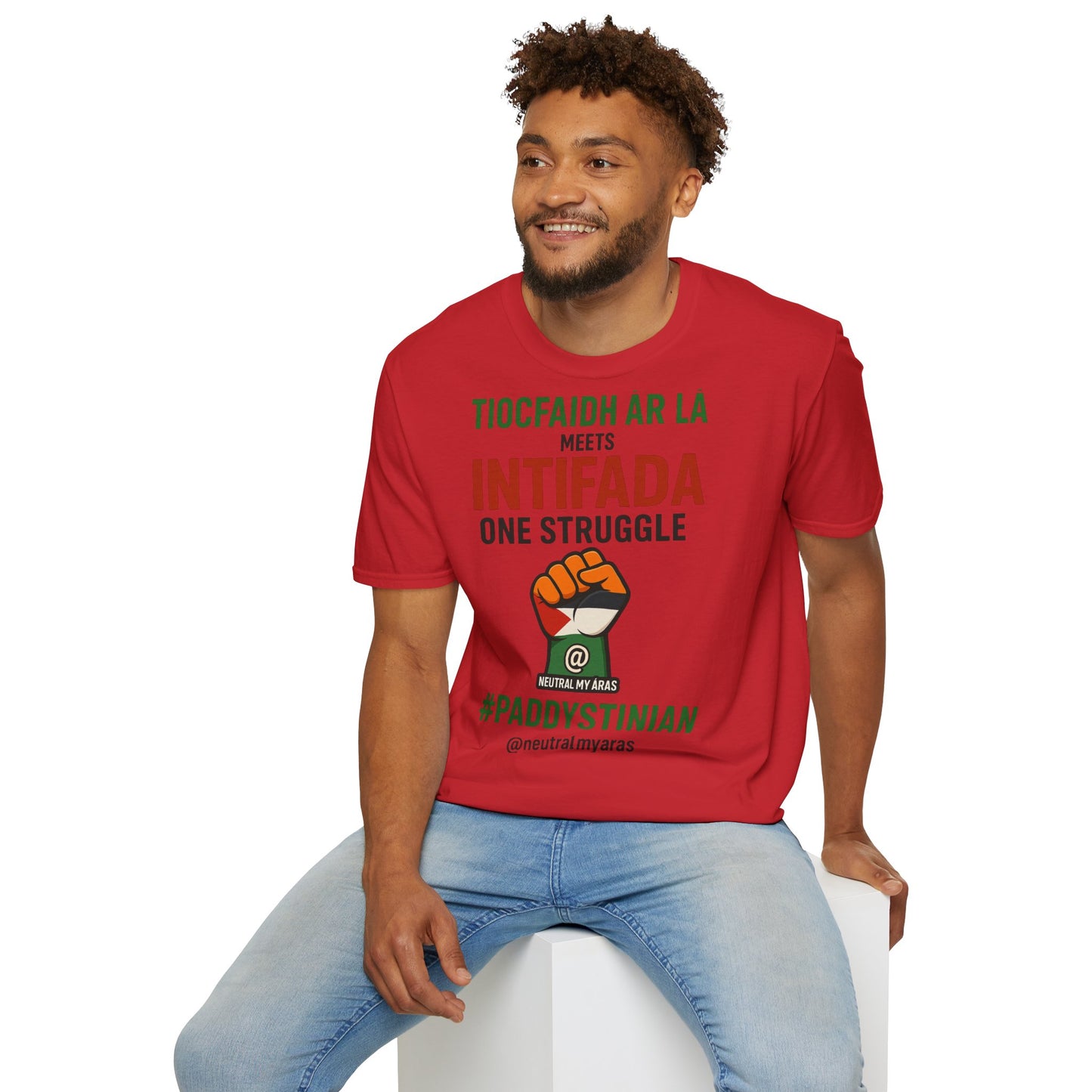 👕 “Tiocfaidh ár lá” Meets “Intifada” – One Struggle - Paddystinian T-Shirt
