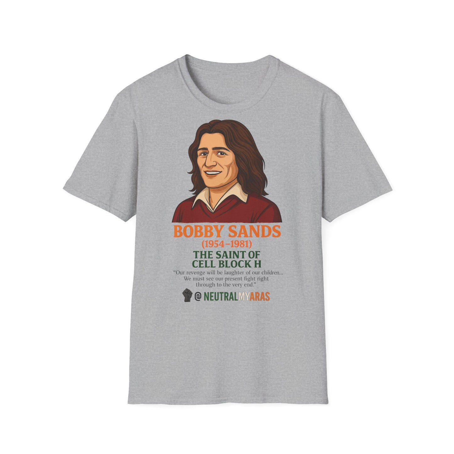 🟧 Bobby Sands – The Saint of Cell Block H T-Shirt ☘️