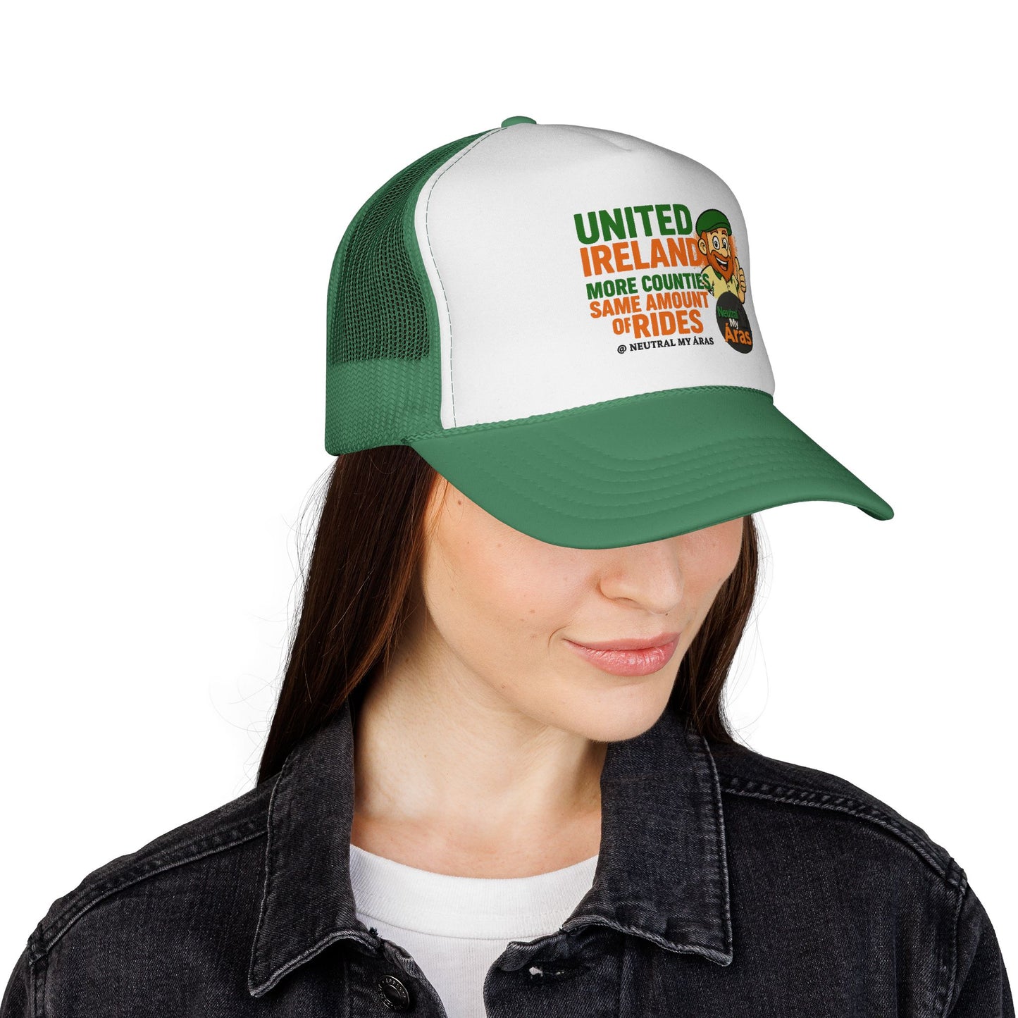 Copy of 🧢 United Ireland Trucker Hat – "More Counties, Same Amount of Rides" Fun Irish Hat, St. Patrick's Day Gift, Casual Outdoor Wear, Festival Accessory, Unique Gift Idea