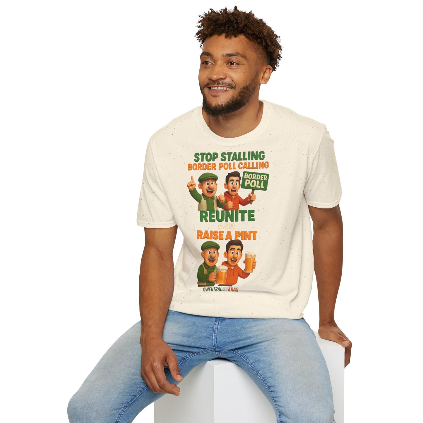 🔥 “Stop Stalling, Border Poll Calling – Reunite and Raise a Pint” T-SHIRT ☘️