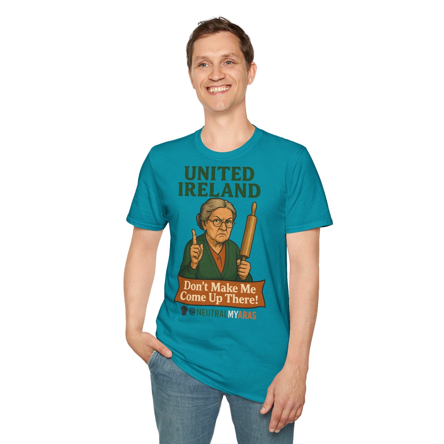 🔥 ANGRY GRANNY "United Ireland – Don’t Make Me Come Up There" T-Shirt ☘️