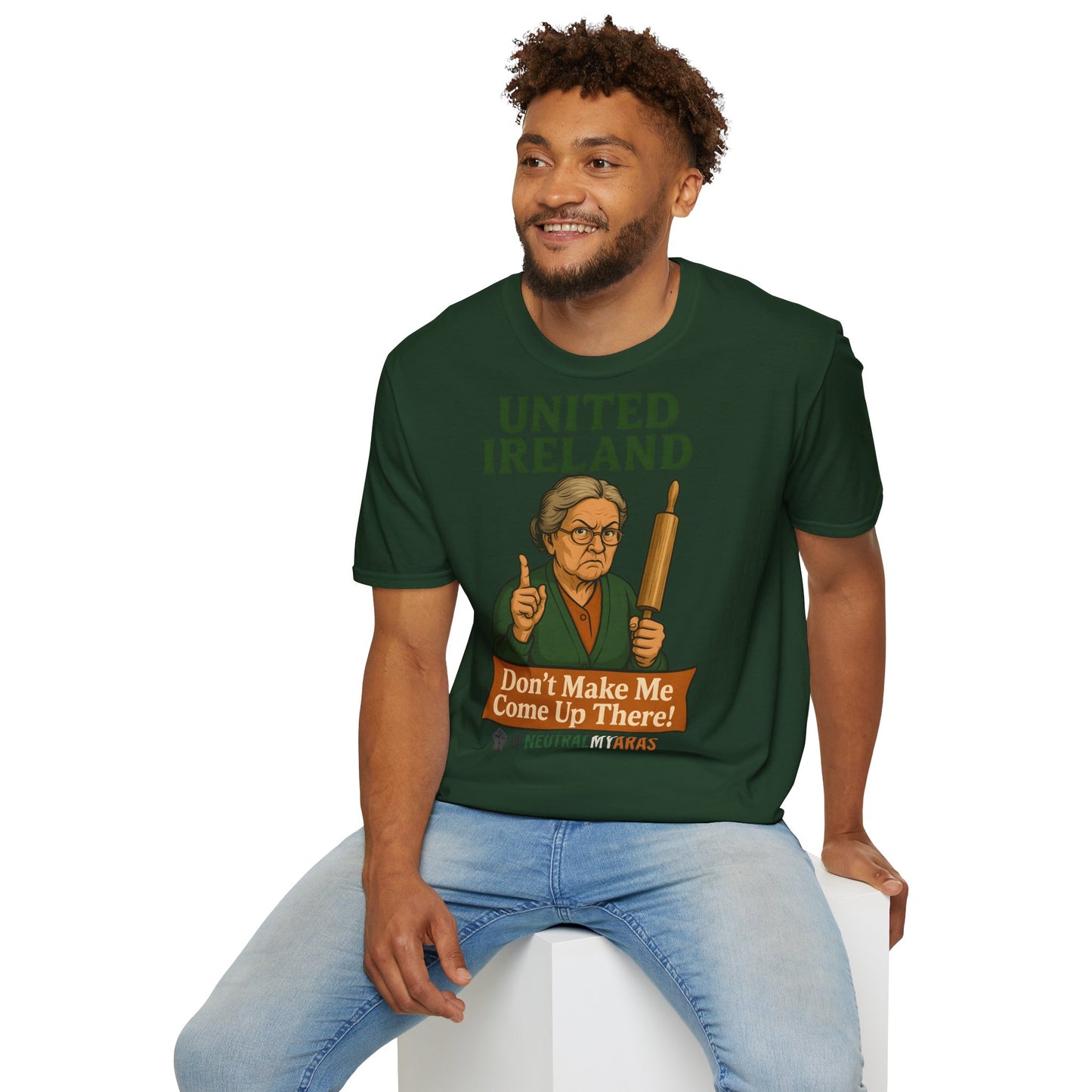 🔥 ANGRY GRANNY "United Ireland – Don’t Make Me Come Up There" T-Shirt ☘️