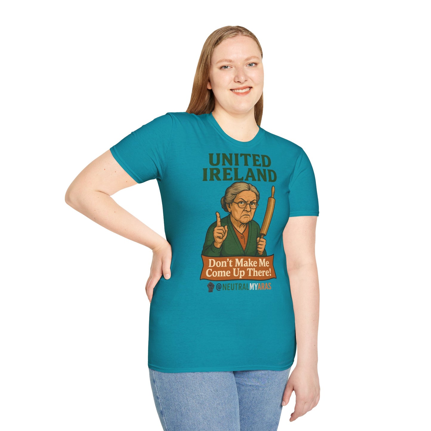 🔥 ANGRY GRANNY "United Ireland – Don’t Make Me Come Up There" T-Shirt ☘️