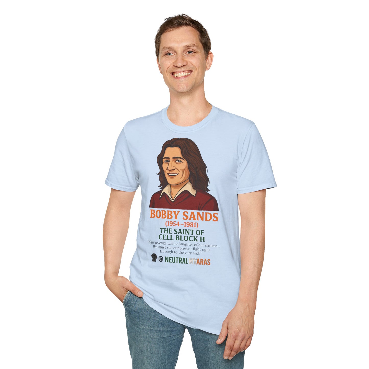 🟧 Bobby Sands – The Saint of Cell Block H T-Shirt ☘️