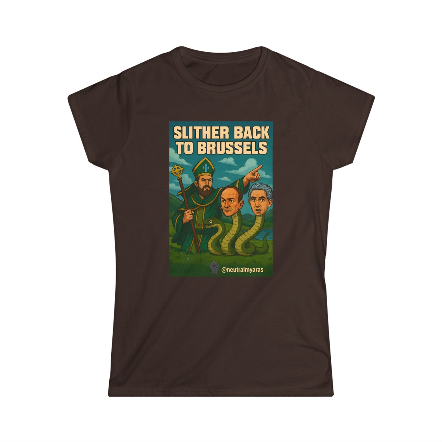 Slither Back to Brussels – St. Patrick vs. The Snakes Woman's Softstyle Tee