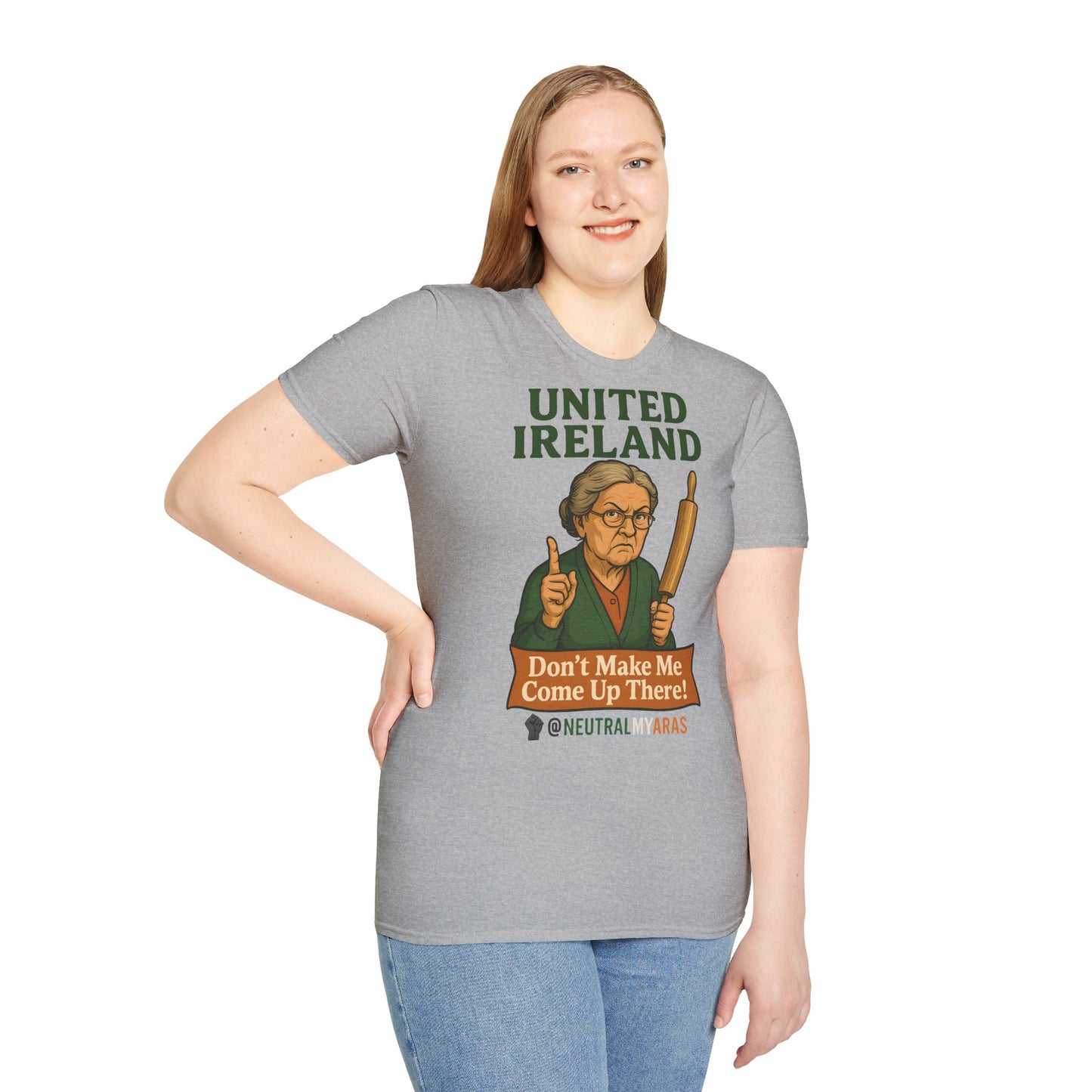 🔥 ANGRY GRANNY "United Ireland – Don’t Make Me Come Up There" T-Shirt ☘️
