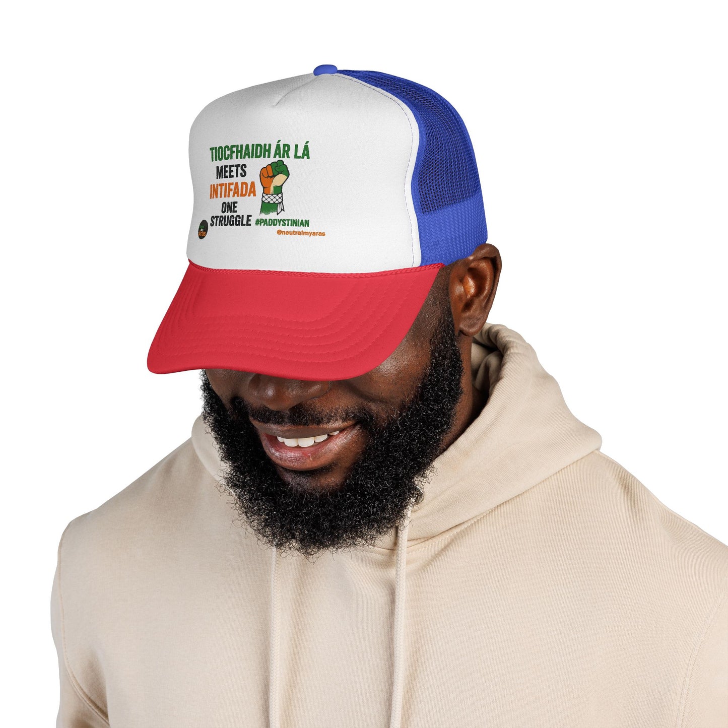 🧢 Tiocfaidh ár lá Meets Intifada – One Struggle - Paddystinian Trucker Hat