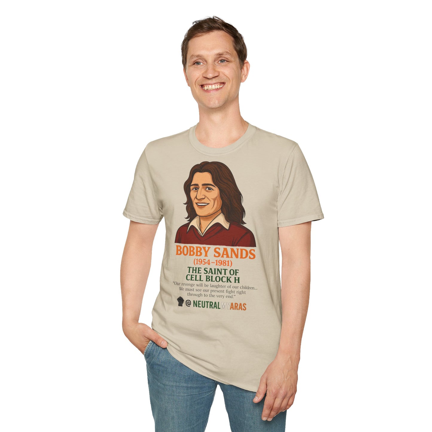 🟧 Bobby Sands – The Saint of Cell Block H T-Shirt ☘️