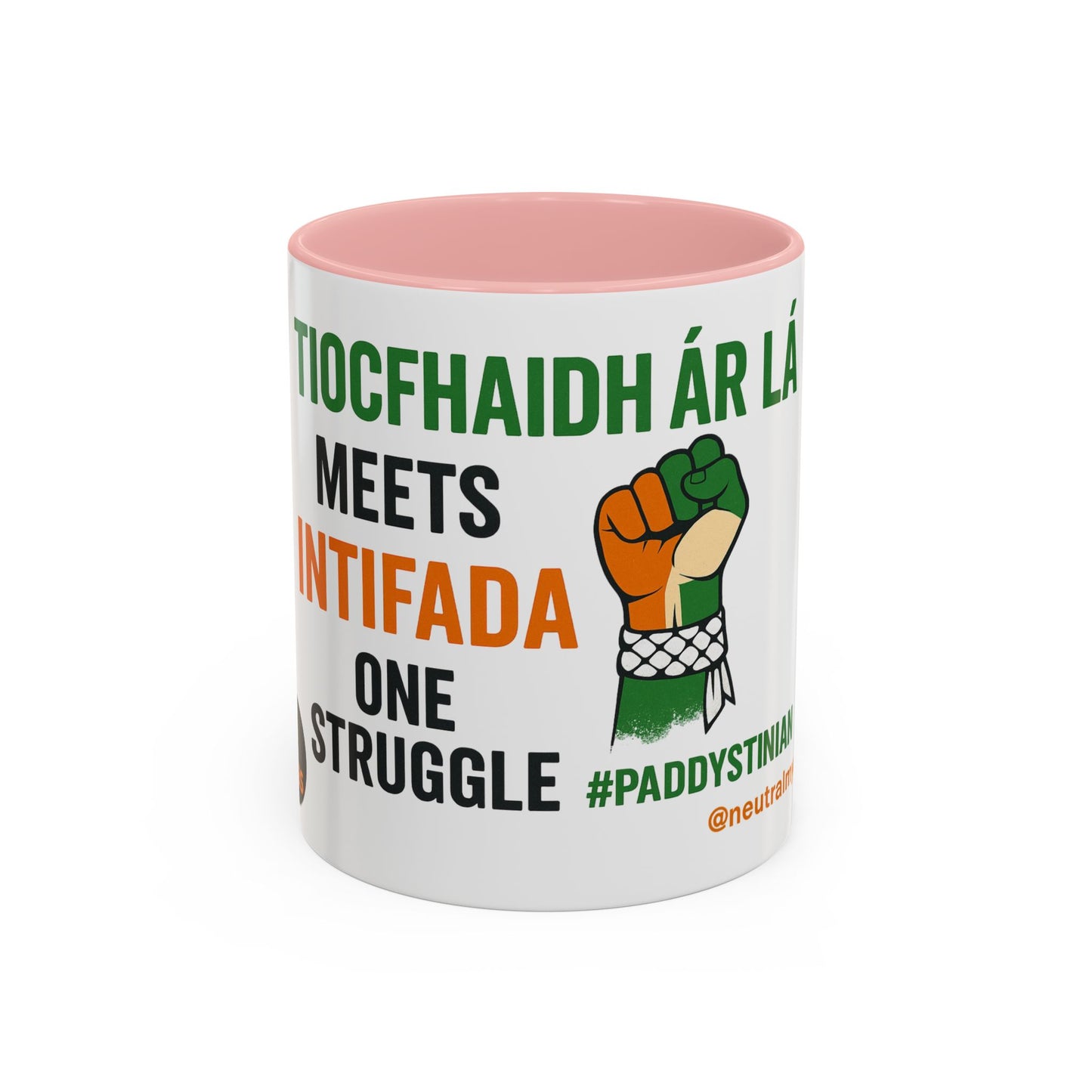 ☕ Tiocfaidh ár lá Meets Intifada – One Struggle - Paddystinian Mug